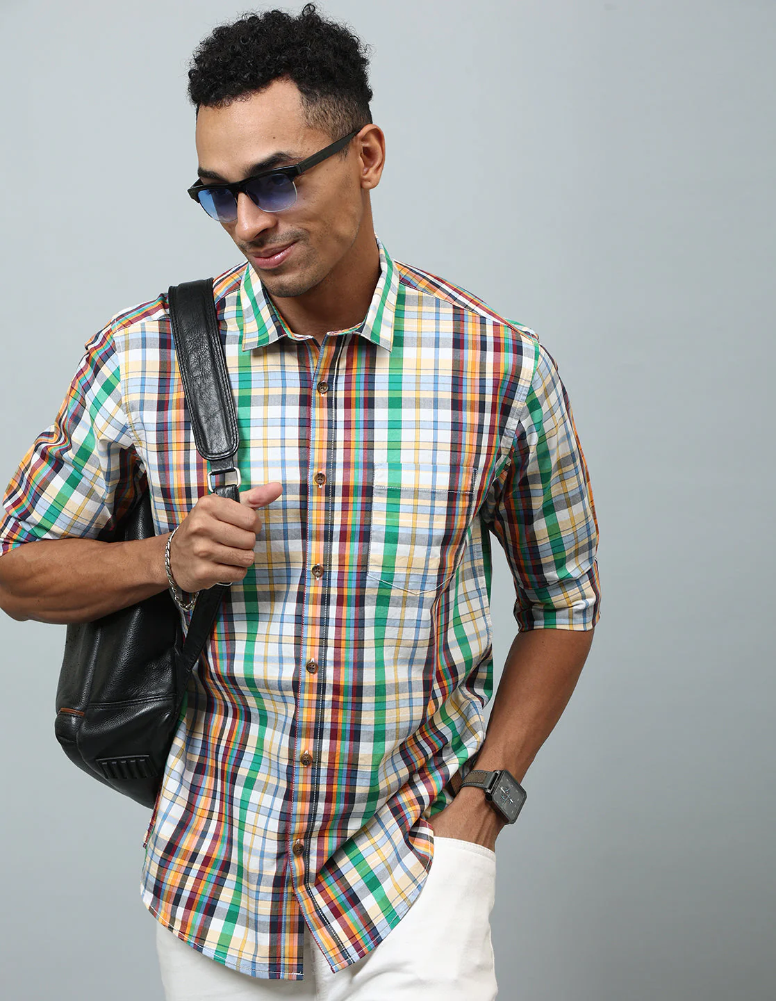 Uri Multicolor Checked Casual Shirt - Image 2