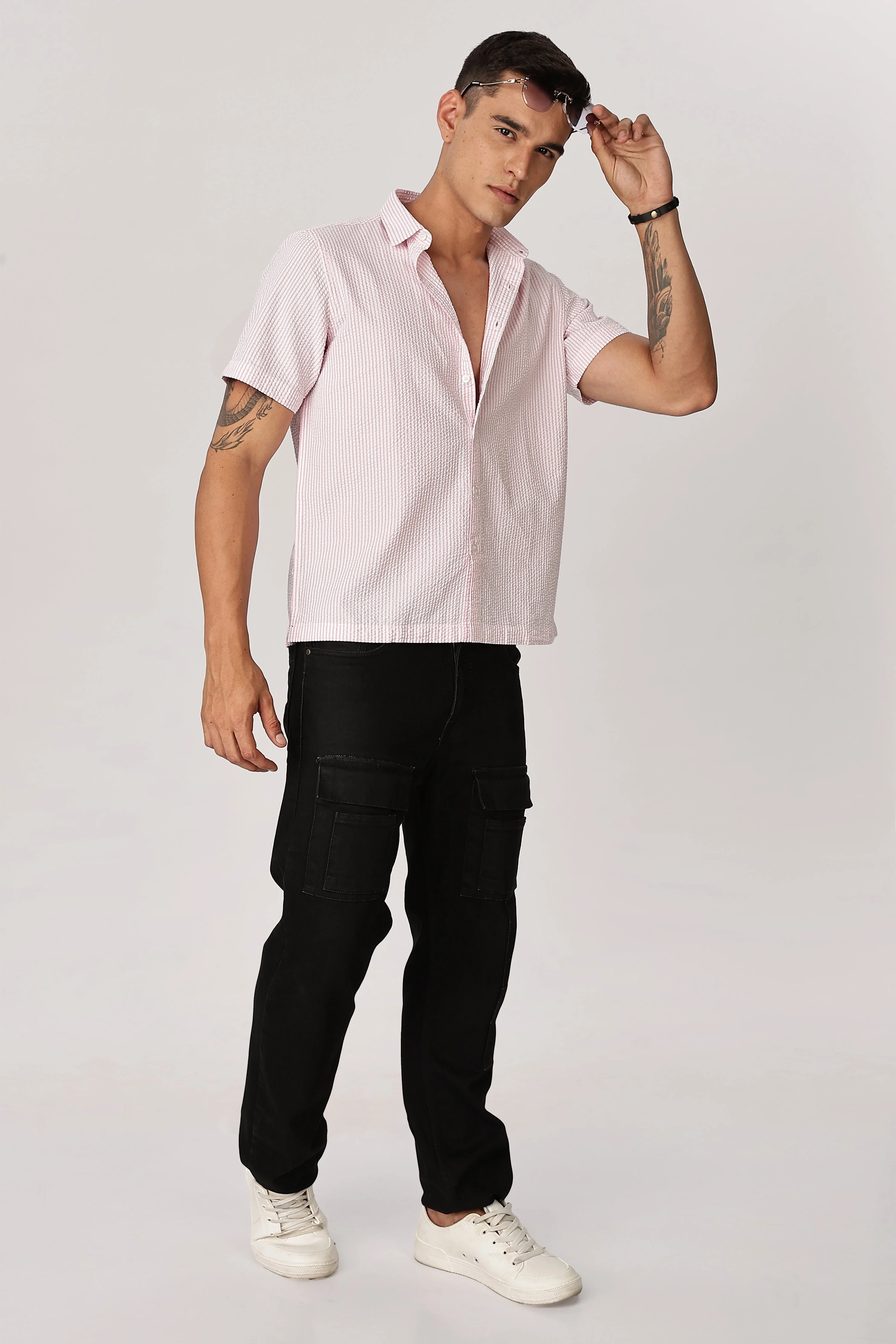 Uri Pink Seersucker Shirt - Image 6