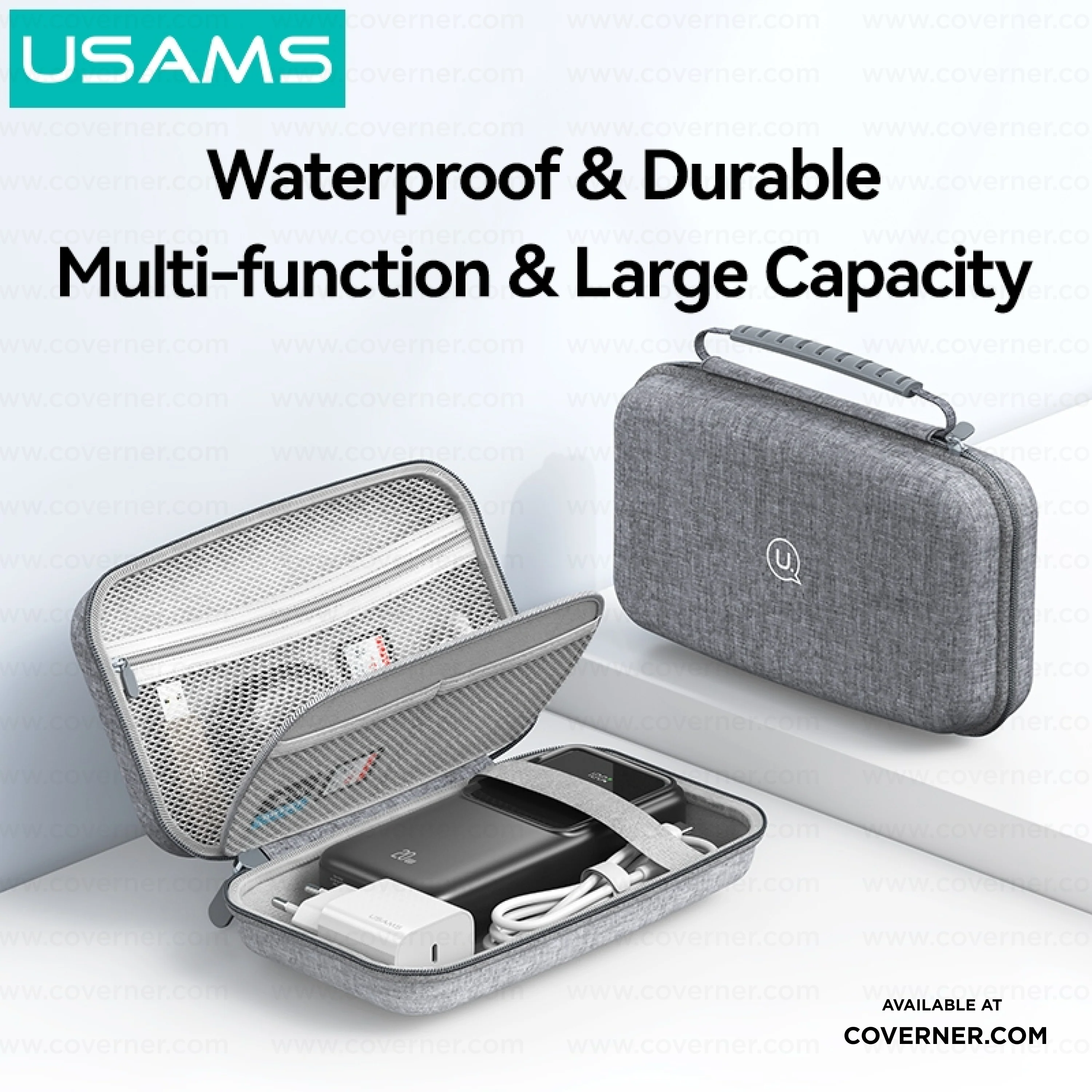 USAMS Hard Shell Organizer – Waterproof & Shockproof Storage Bag | Coverner India - Image 3