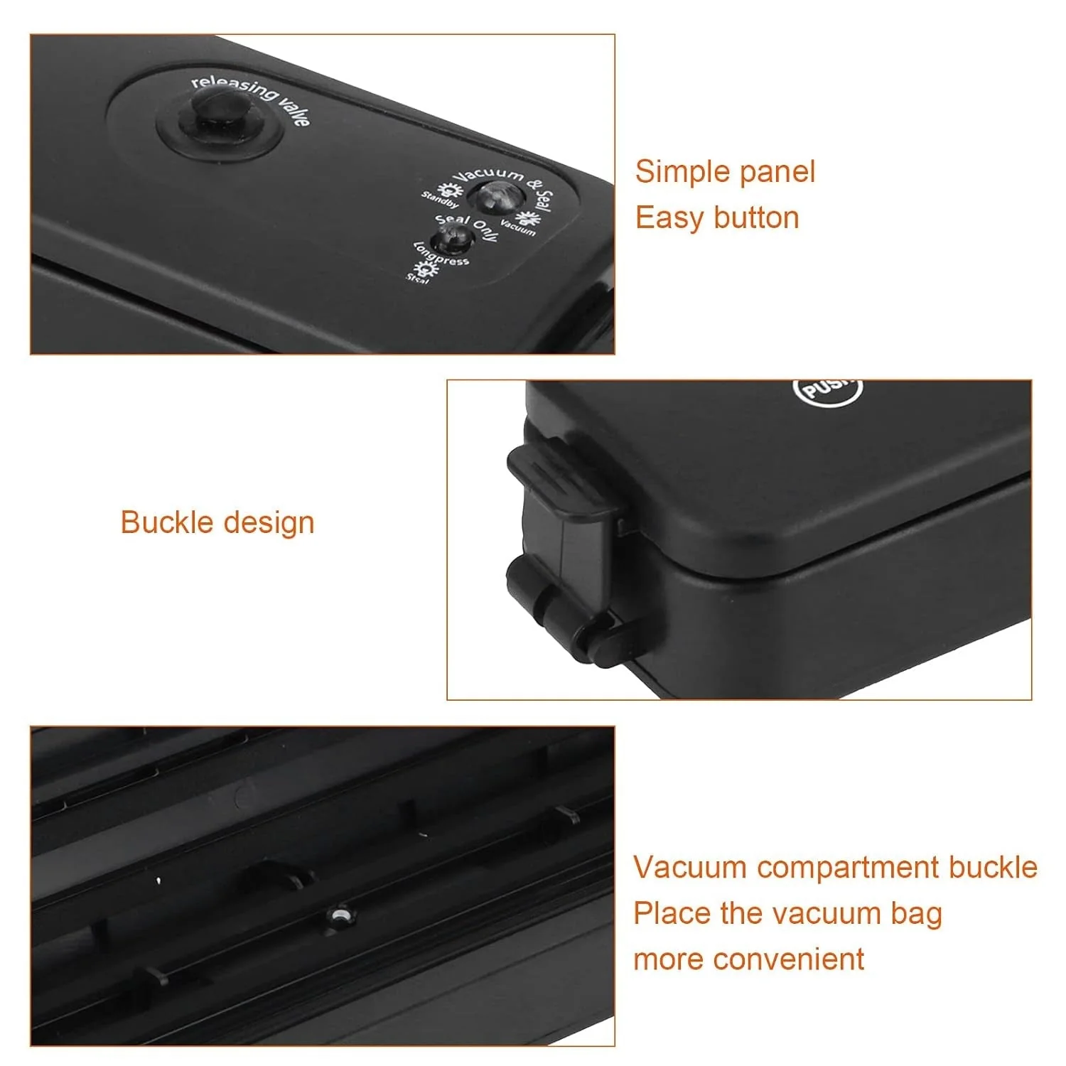 Vacuum Sealer Machine with 10 Bags, Automatic Hands-Free, Smart Food Preservation (1 Set) - Image 8