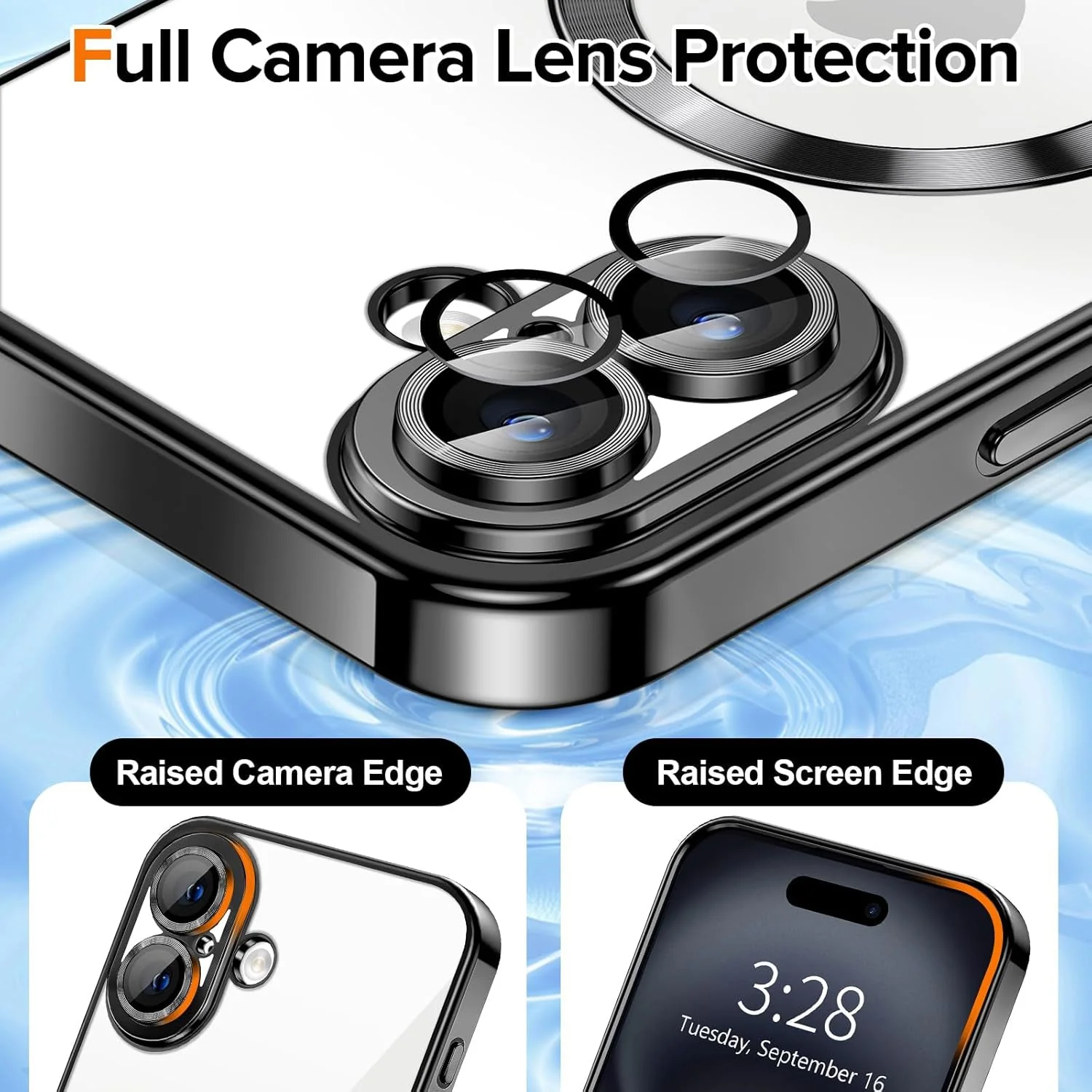 Vaku ® Apple iPhone 16 Luxury Electroplated Magnetic Magsafe Camera Protection TPU Back Cover Case - Image 7