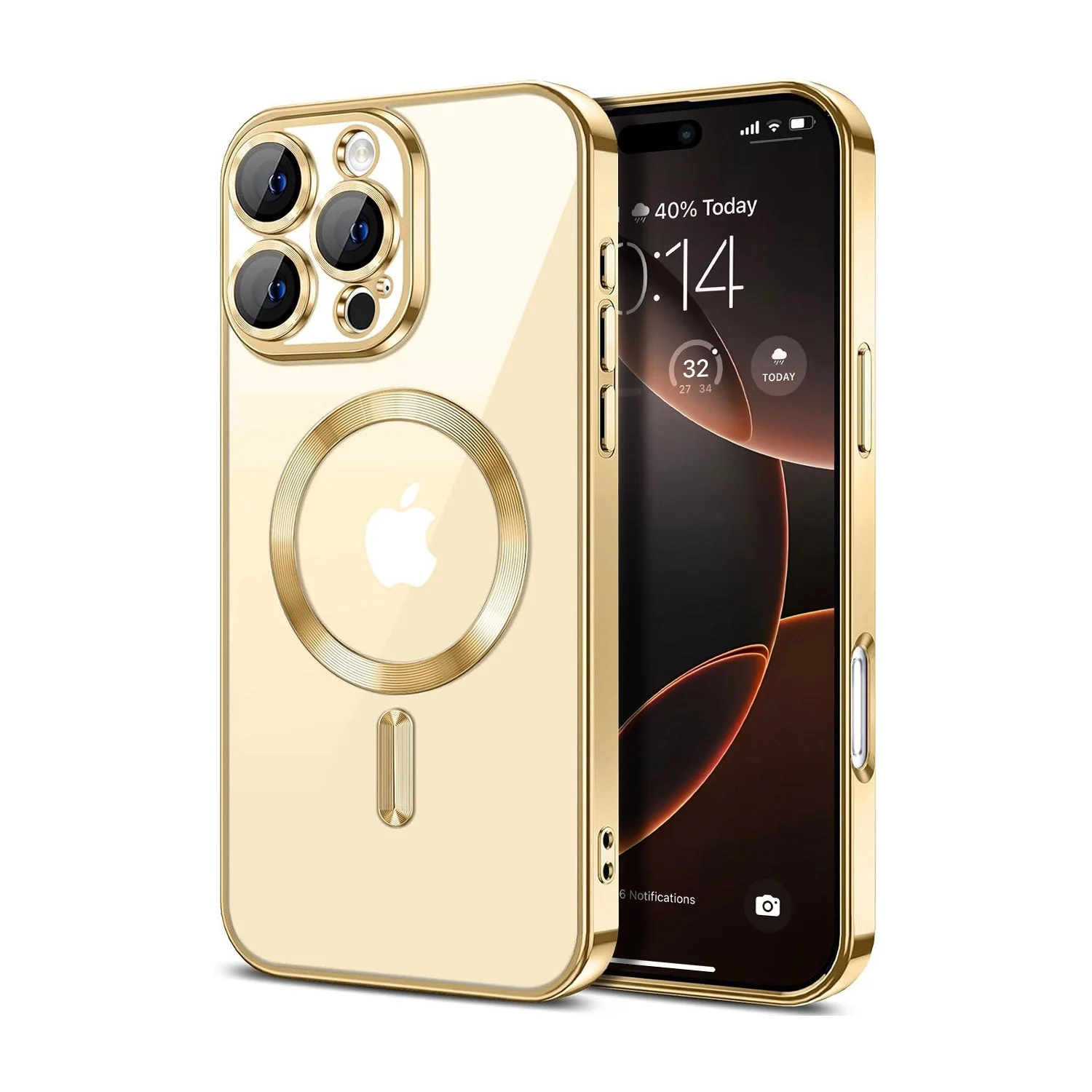 Vaku ® Apple iPhone 16 Pro Max Luxury Electroplated Magnetic Magsafe Camera Protection TPU Back Cover Case - Image 10