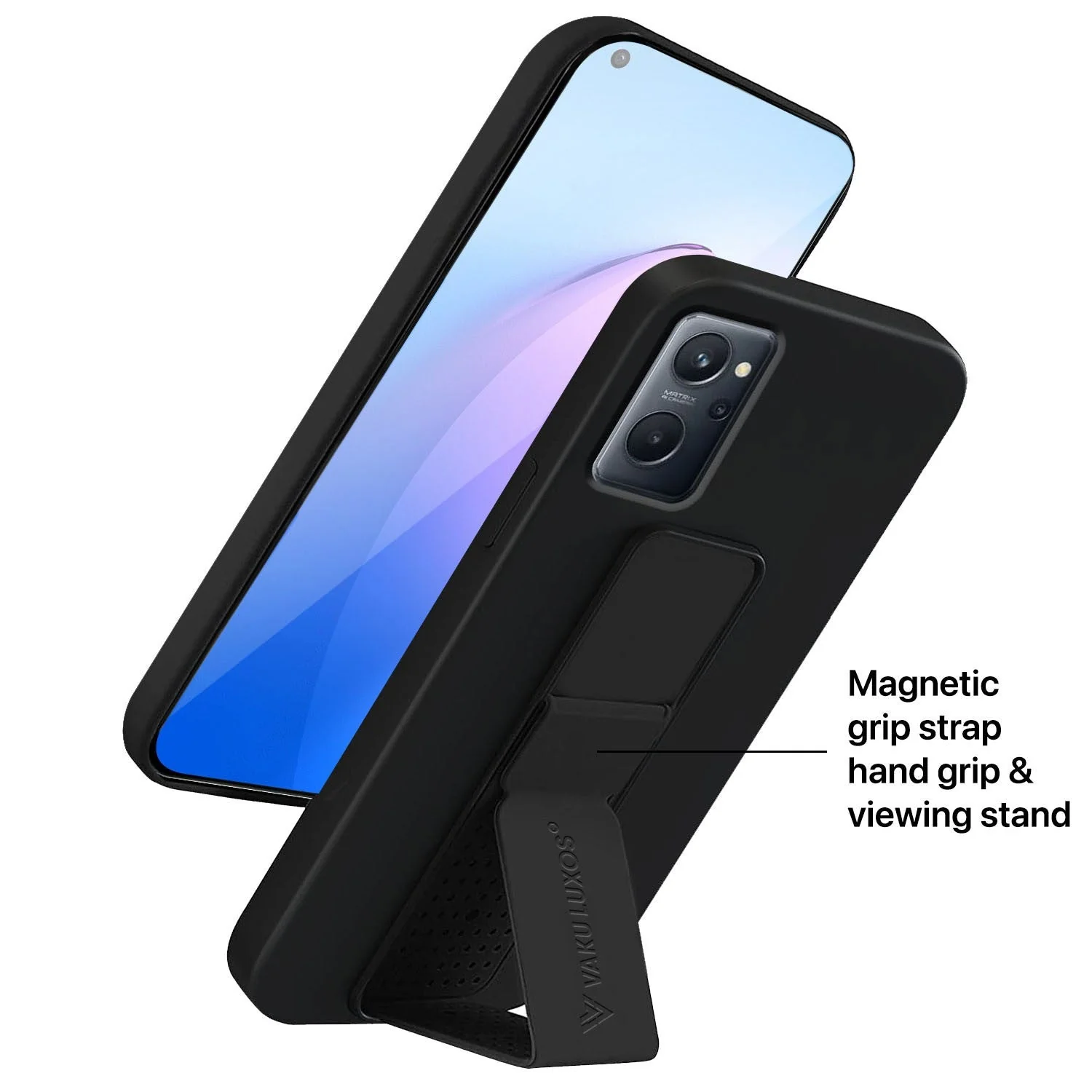 Vaku ® Oppo K10 Harbor Grip Multi-Functional Magnetic Vertical & Horizontal Stand Case Silicon Back Cover - Image 9