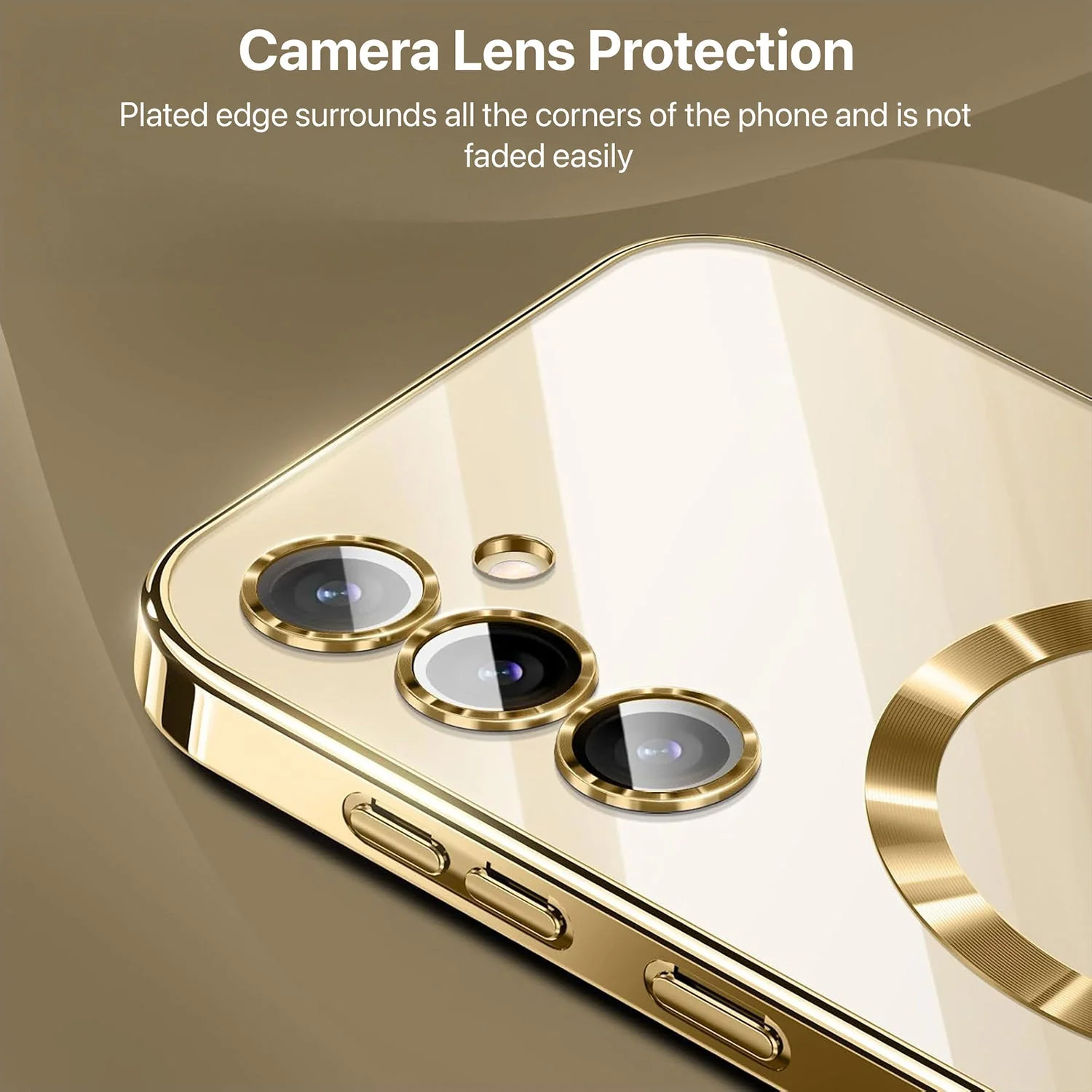Vaku ® Samsung Galaxy A16 5G Luxury Electroplated Magnetic Magsafe Camera Protection TPU Back Cover Case - Image 6