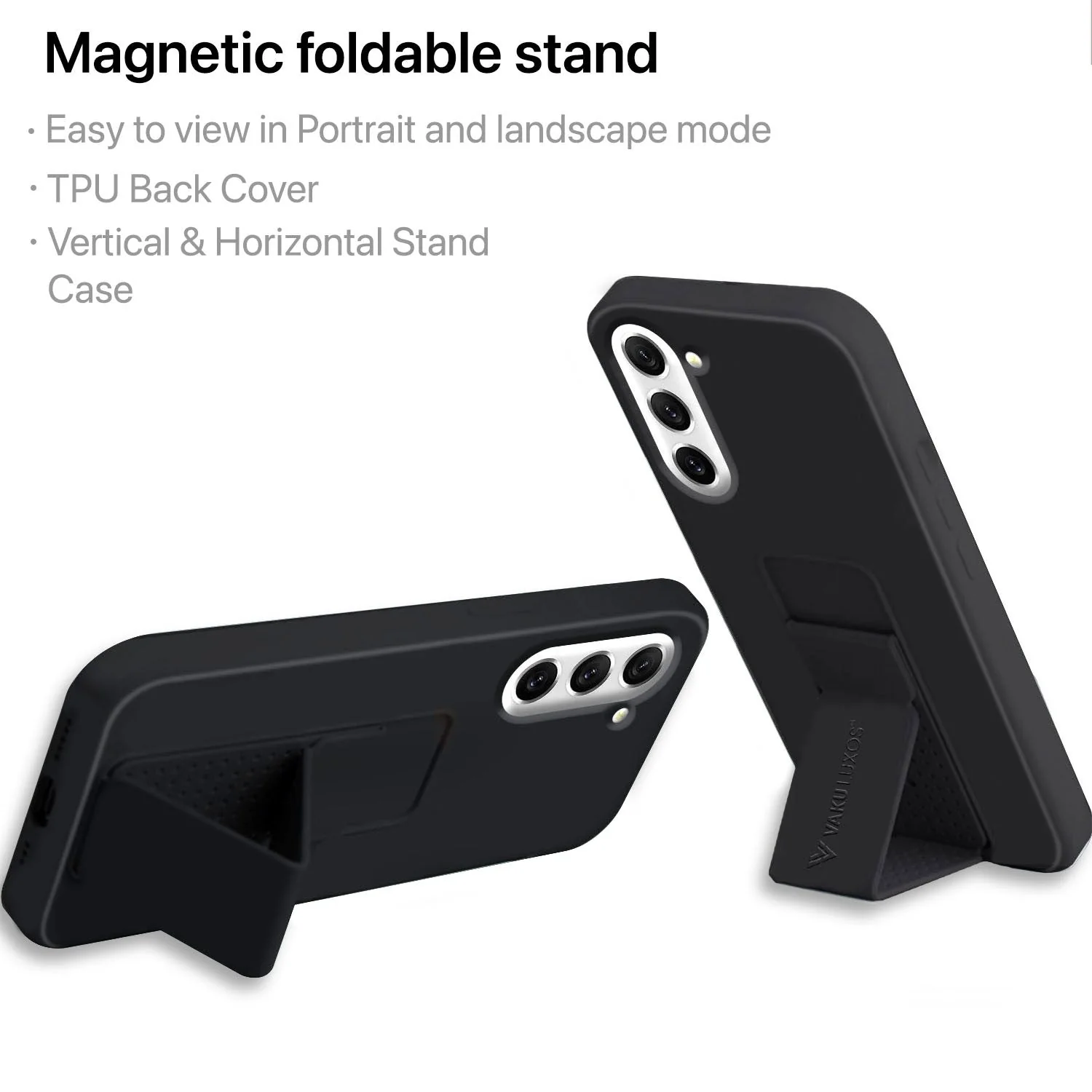 Vaku ® Samsung Galaxy S21 FE Harbor Grip Multi-Functional Magnetic Vertical & Horizontal Stand Case Silicon Back Cover - Image 7