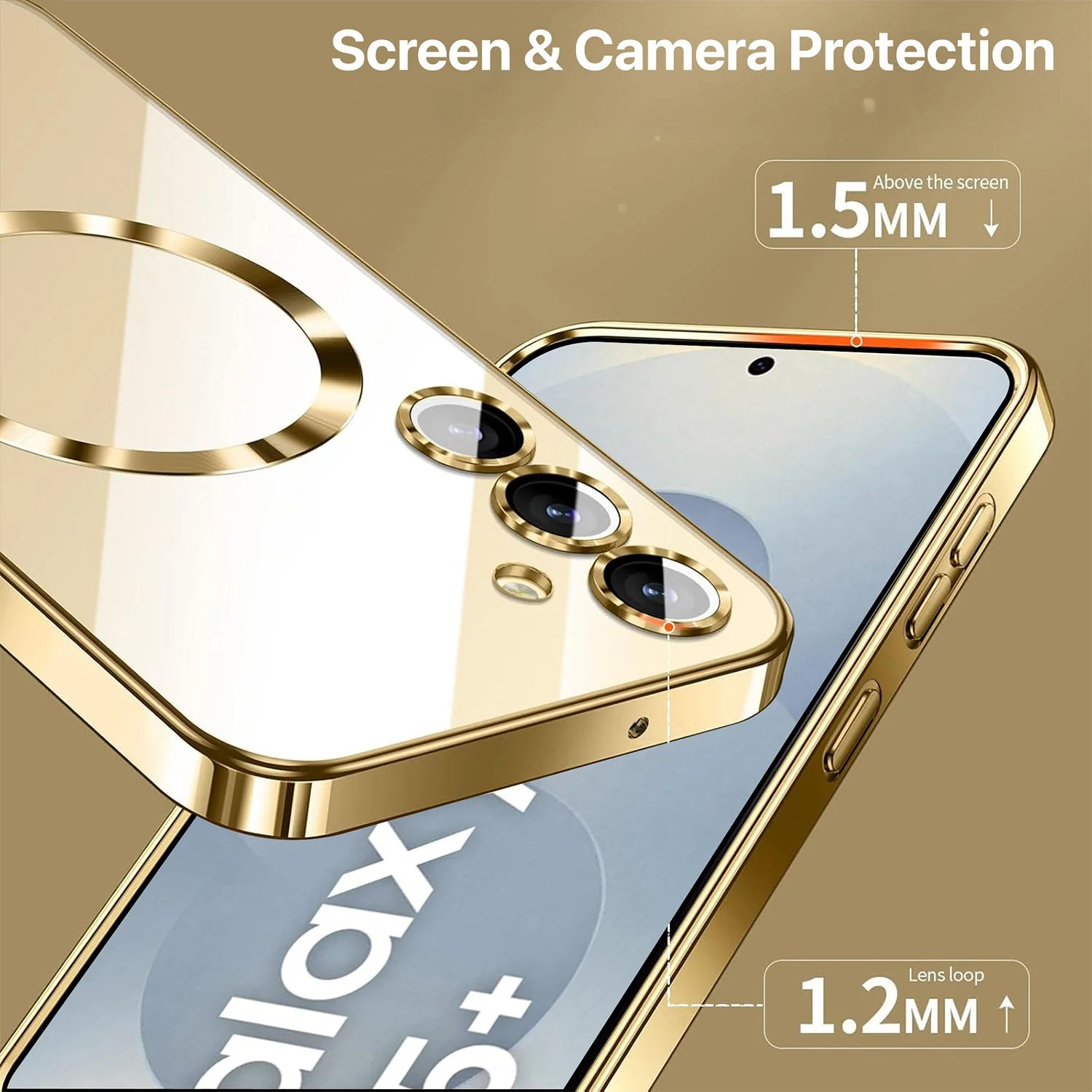 Vaku ® Samsung Galaxy S25 Plus Luxury Electroplated Magnetic Magsafe Camera Protection TPU Back Cover Case - Image 5