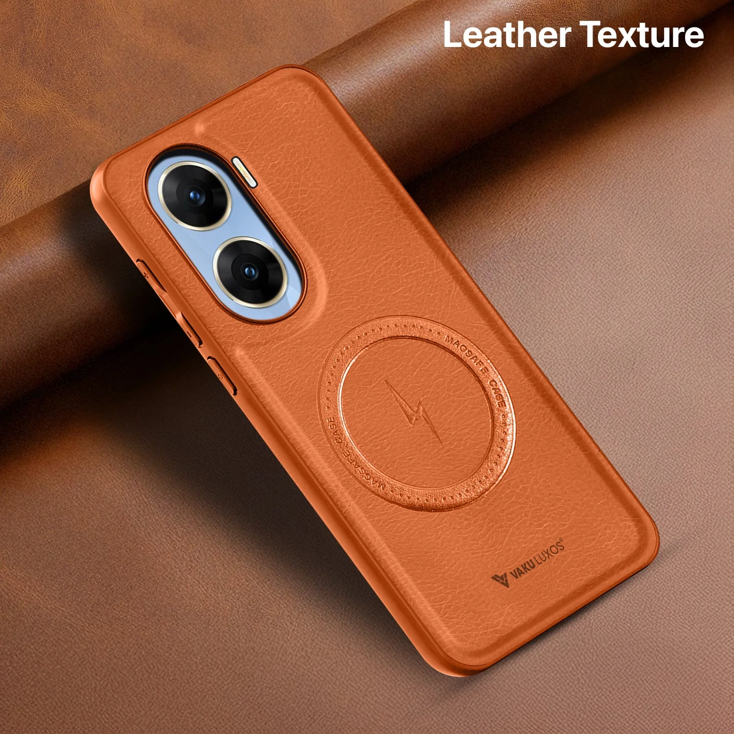 Vaku ® Vivo V29e 5G Maxtron Leather Stitched Magnetic Magsafe Non-Slip Grip Shockproof Back Cover - Image 10