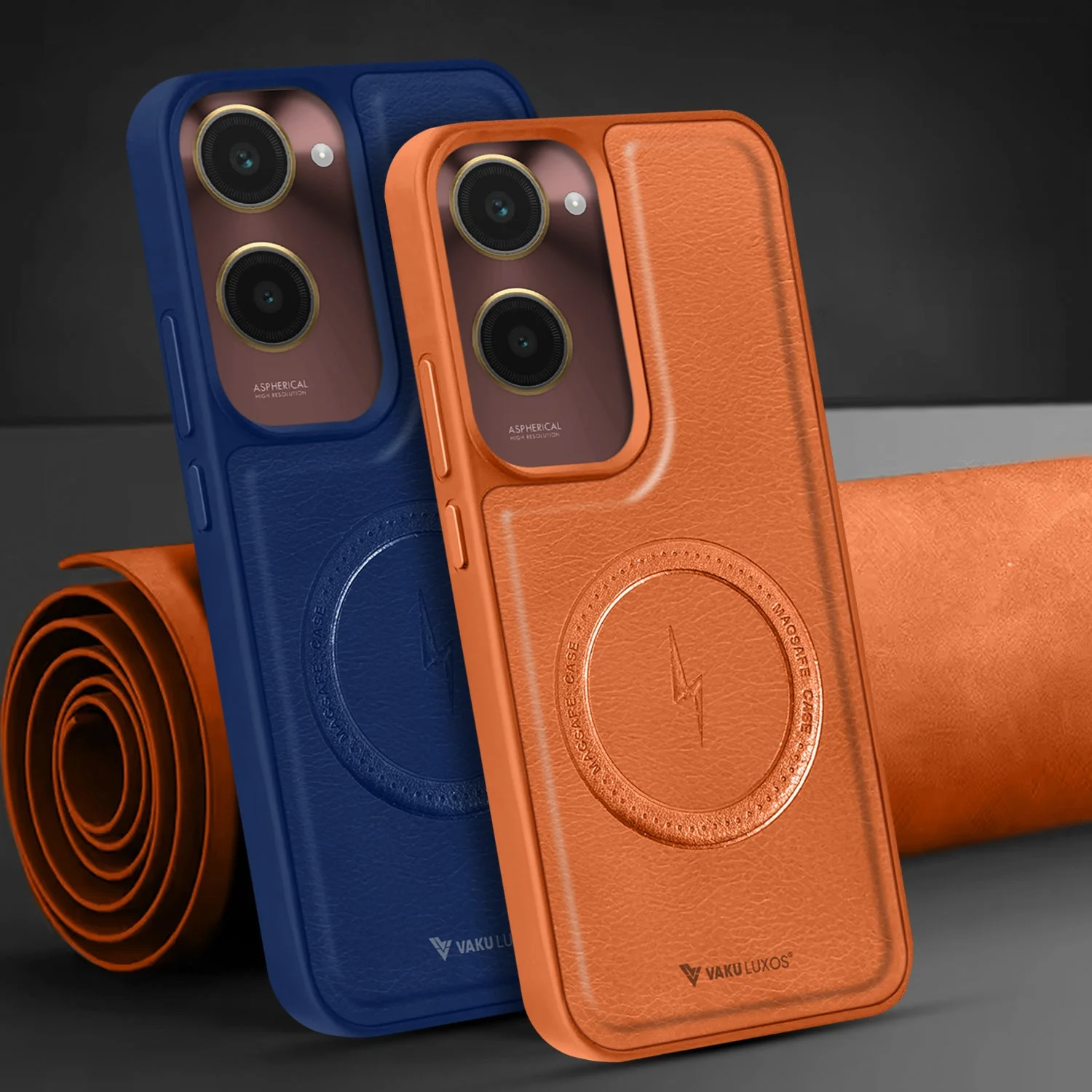Vaku ® Vivo Y28s 5G Maxtron Leather Stitched Magnetic Magsafe Non-Slip Grip Shockproof Back Cover - Image 7