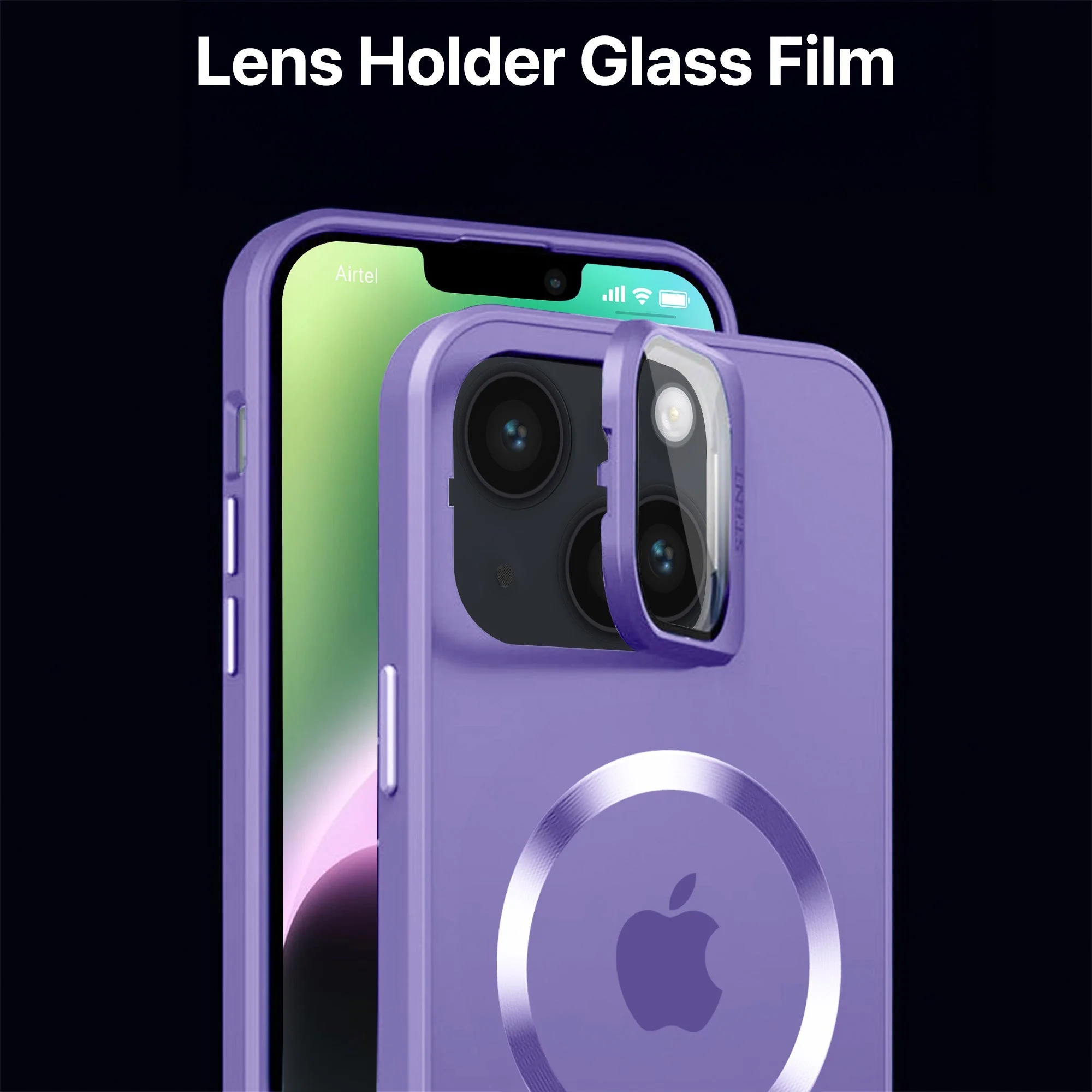 Vaku® Apple iPhone 14 Rime Frosted Magnetic Magpro Translucent Camera Protector Case with Built-in Stash Stand Back Cover - Image 6