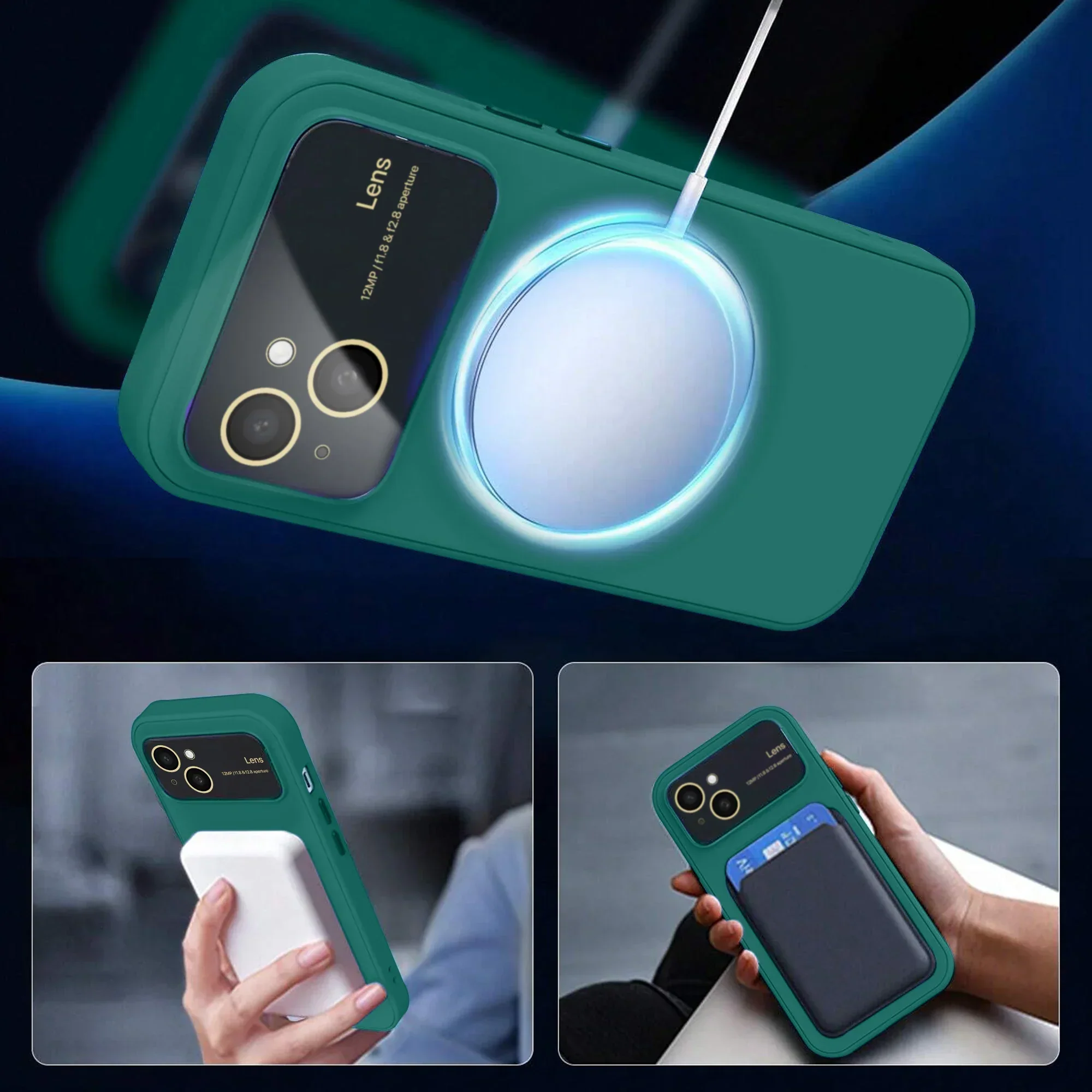 Vaku® Apple iPhone 15 Polarized Magnetic Magpro Camera Lens Protector Logo Hole Back Cover - Image 5