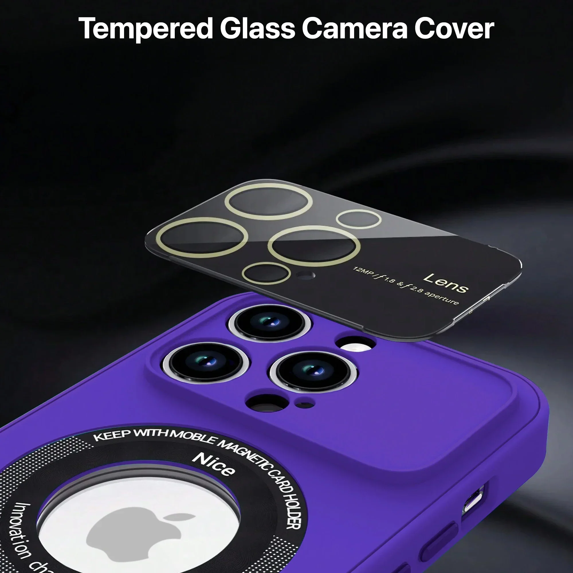 Vaku® Apple iPhone 15 Pro Polarized Magnetic Magpro Camera Lens Protector Logo Hole Back Cover - Image 4