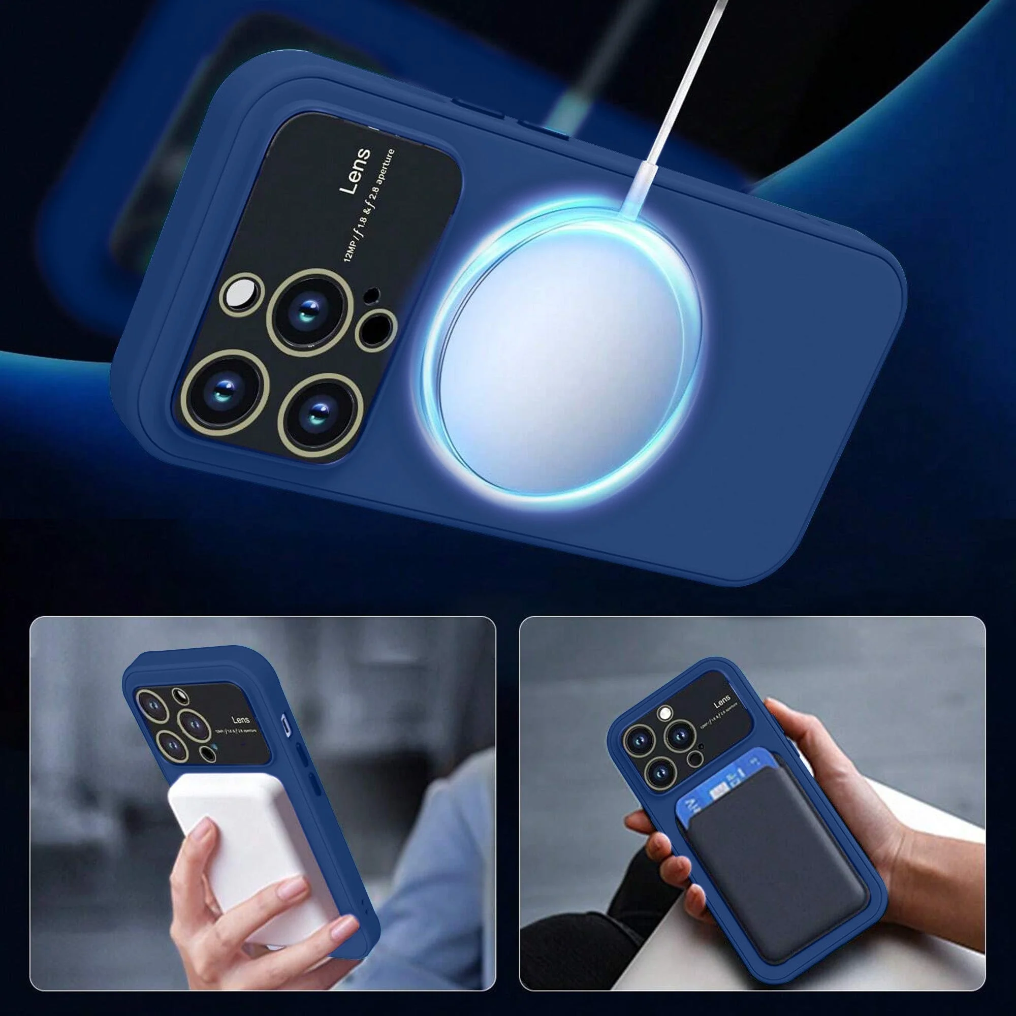 Vaku® Apple iPhone 15 Pro Polarized Magnetic Magpro Camera Lens Protector Logo Hole Back Cover - Image 9