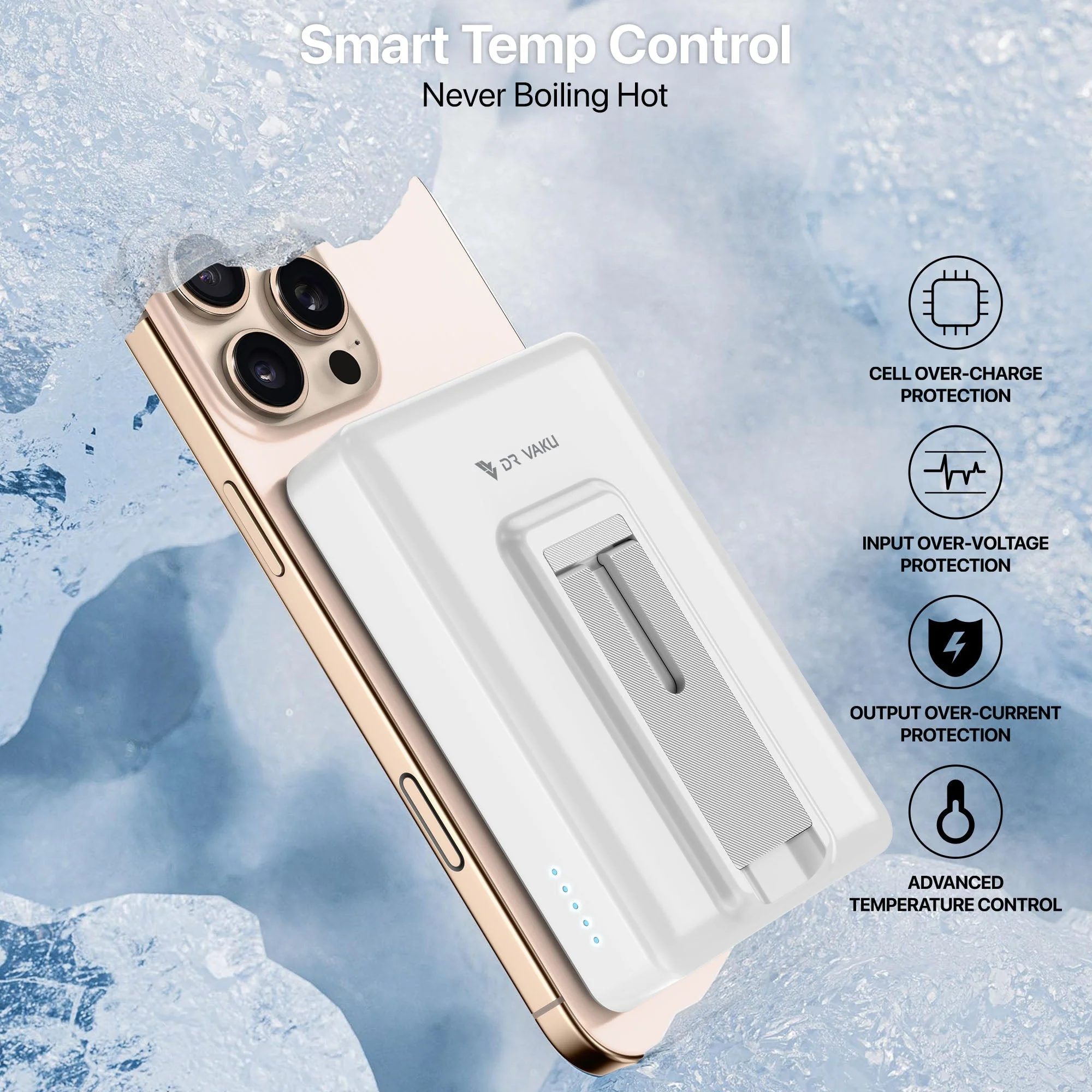 Vaku® Cylix MagPro 10000mAh Magnetic Wireless Power Bank Type C 15W Fast Charging Lithium Polymer Battery - Image 8