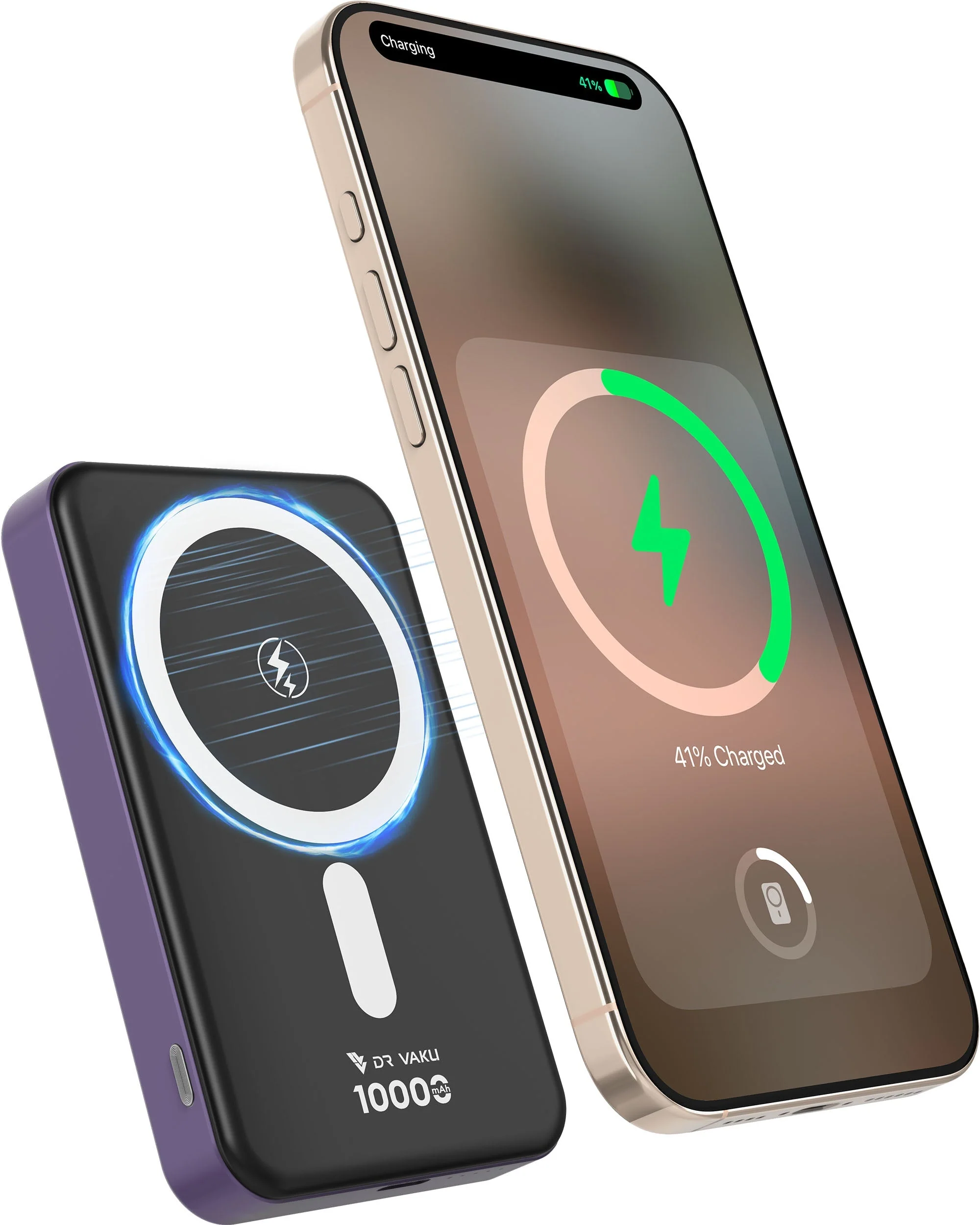 Vaku® Magforge MagPro 10000mAh Magnetic Wireless Power Bank 15w Magsafe & 22.5w PD Type C Fast Charging For iPhone 16/15/14/13 Series iWatch & Airpods - Image 7