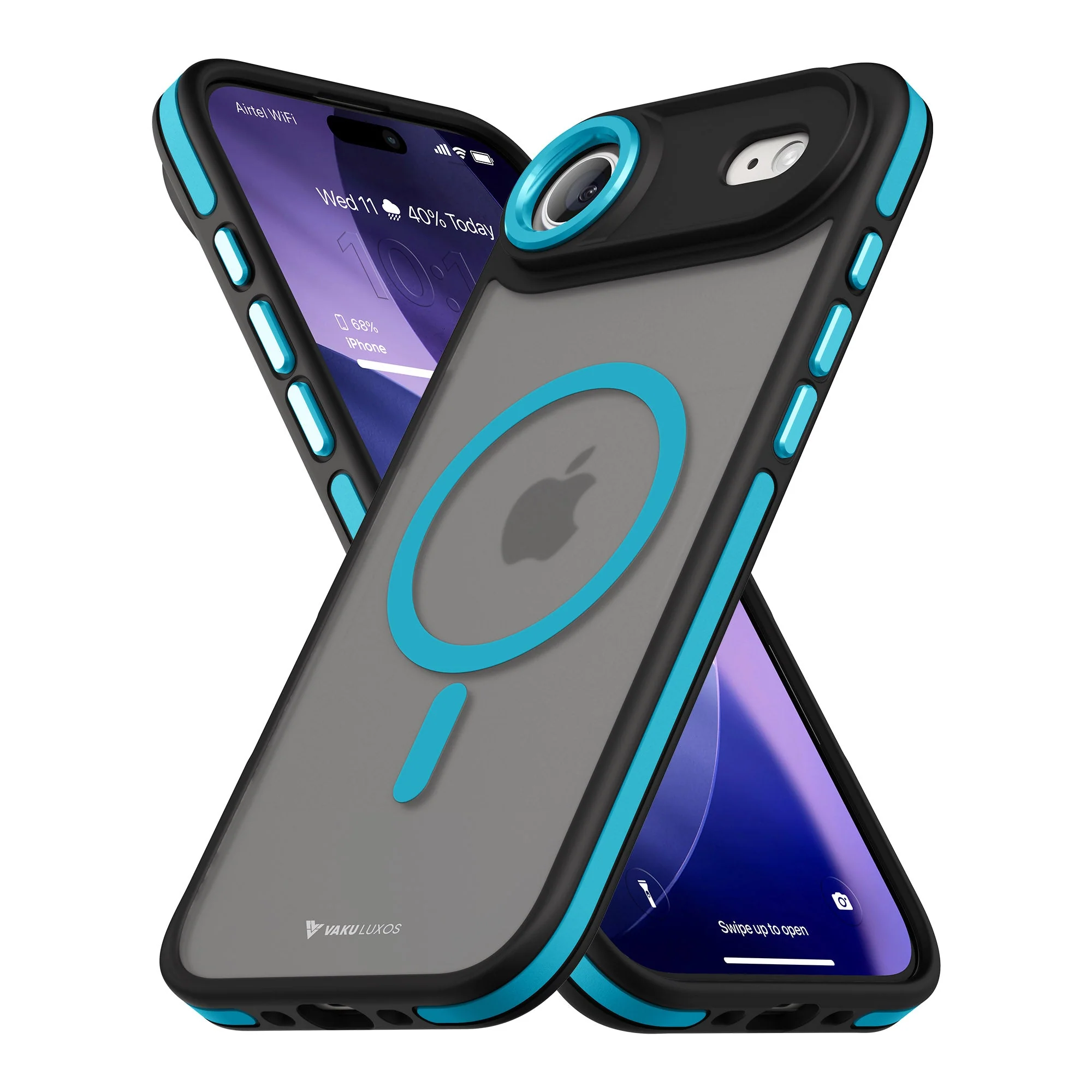 Vaku Luxos ® Apple iPhone 17 Air Avlon Magpro Translucent Scratch Resistant Military-Grade Case With Metal Camera Ring Shockproof Protective Back Cover - Image 4