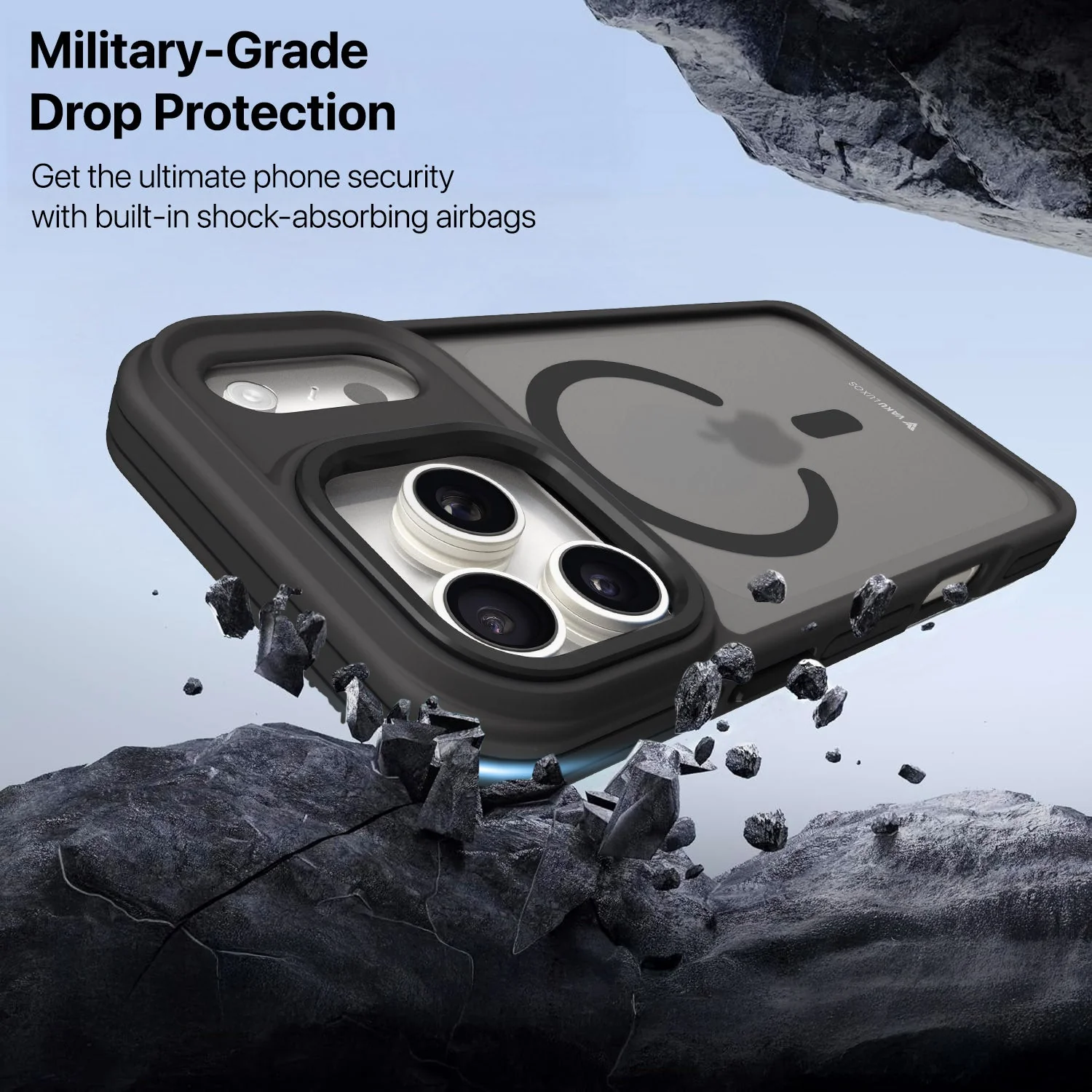 Vaku Luxos ® Apple iPhone 17 Pro Avlon Magpro Translucent Scratch Resistant Military-Grade Case With Metal Camera Ring Shockproof Protective Back Cover - Image 8