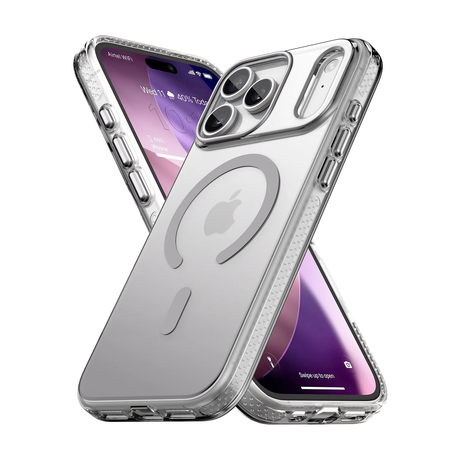 Vaku Luxos ® Apple iPhone 17 Pro Max Triton Magpro Dual Matte Tone Scratch Resistant Camera Screen Protector Shockproof Protective Back Cover - Image 4