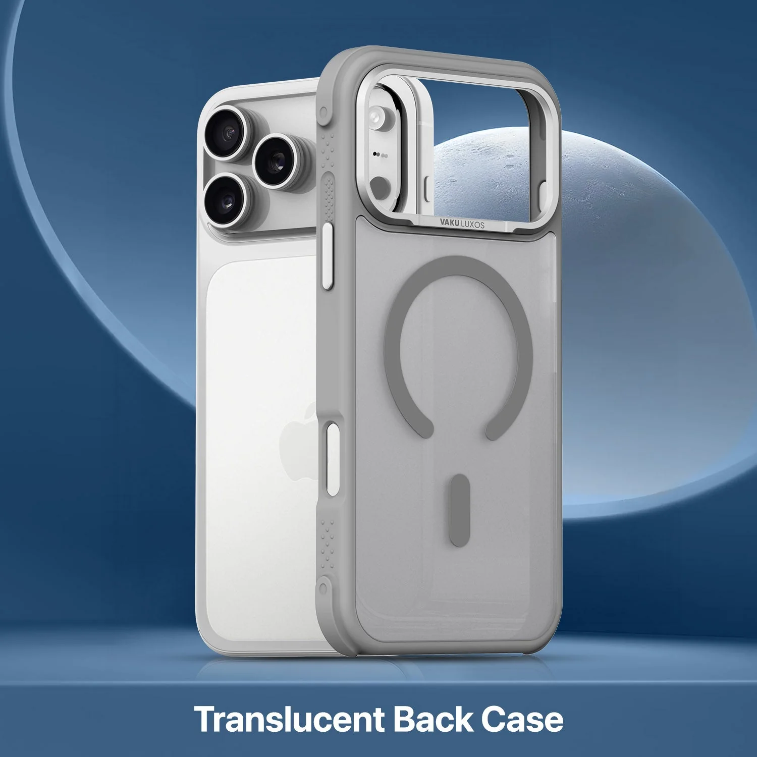 Vaku Luxos ® Apple iPhone 17 Pro Thunder Magpro Translucent Scratch Resistant Military-Grade Protection Case With Stand Holder Metal Camera Ring Shockproof Back Cover - Image 9