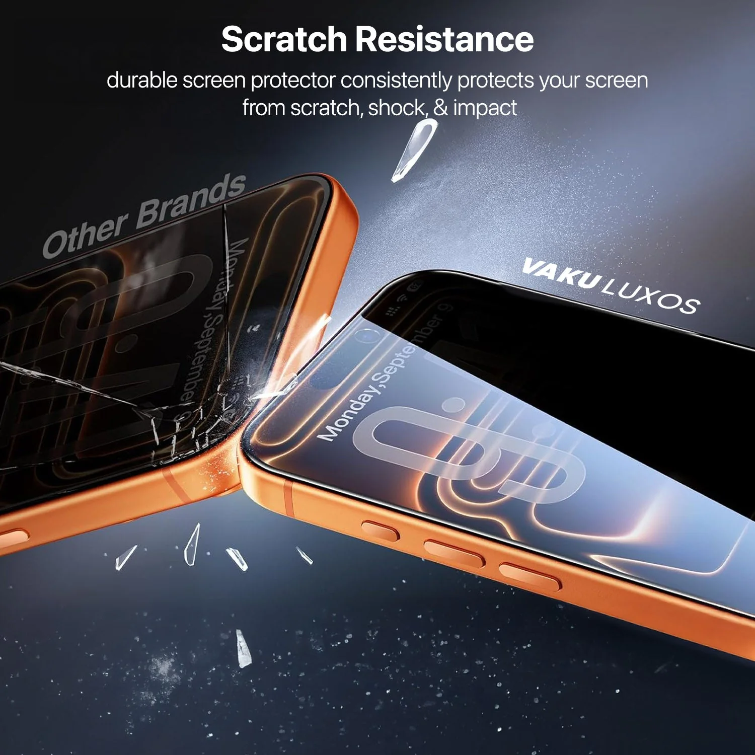 Vaku Luxos ® Apple iPhone 17 Series Privacy Tempered Glass Screen Protector Guard Anti-Spy Bubble Free Scratch Resistance With Edge to Edge Protection Easy Installation - Image 4