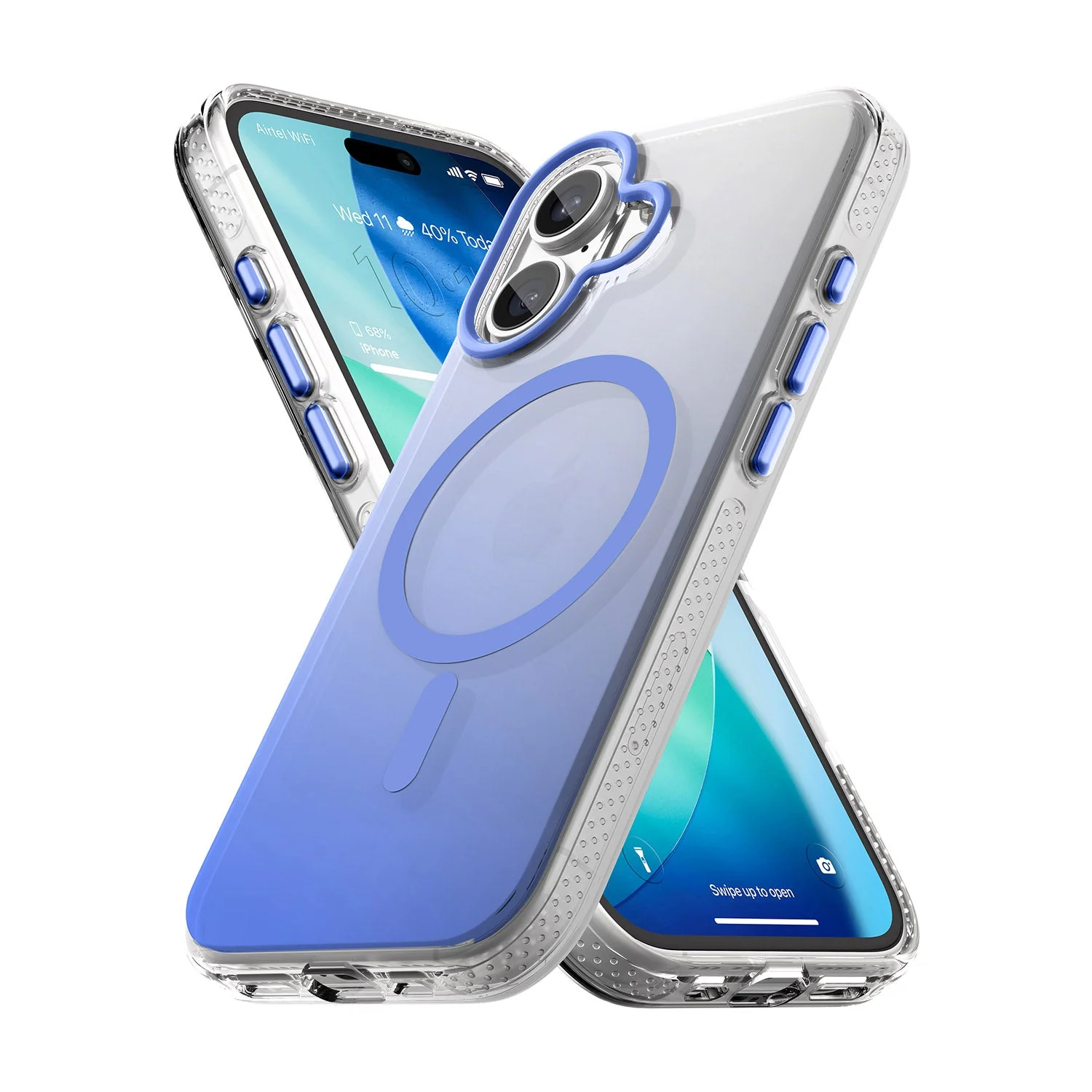 Vaku Luxos ® Apple iPhone 17 Triton Magpro Dual Matte Tone Scratch Resistant Camera Screen Protector Shockproof Protective Back Cover - Image 4