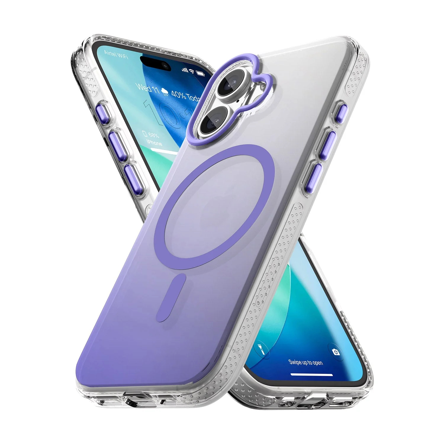 Vaku Luxos ® Apple iPhone 17 Triton Magpro Dual Matte Tone Scratch Resistant Camera Screen Protector Shockproof Protective Back Cover - Image 5