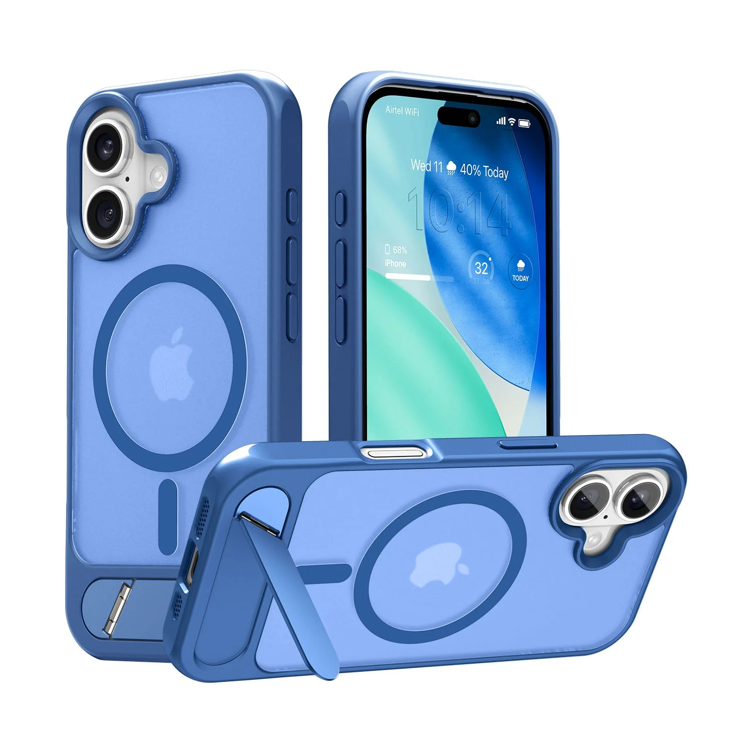 Vaku Luxos ® Apple iPhone 17 Zennix Magpro Scratch Resistant Camera Screen Protector Case with Stand Holder Shockproof Protective Back cover - Image 2