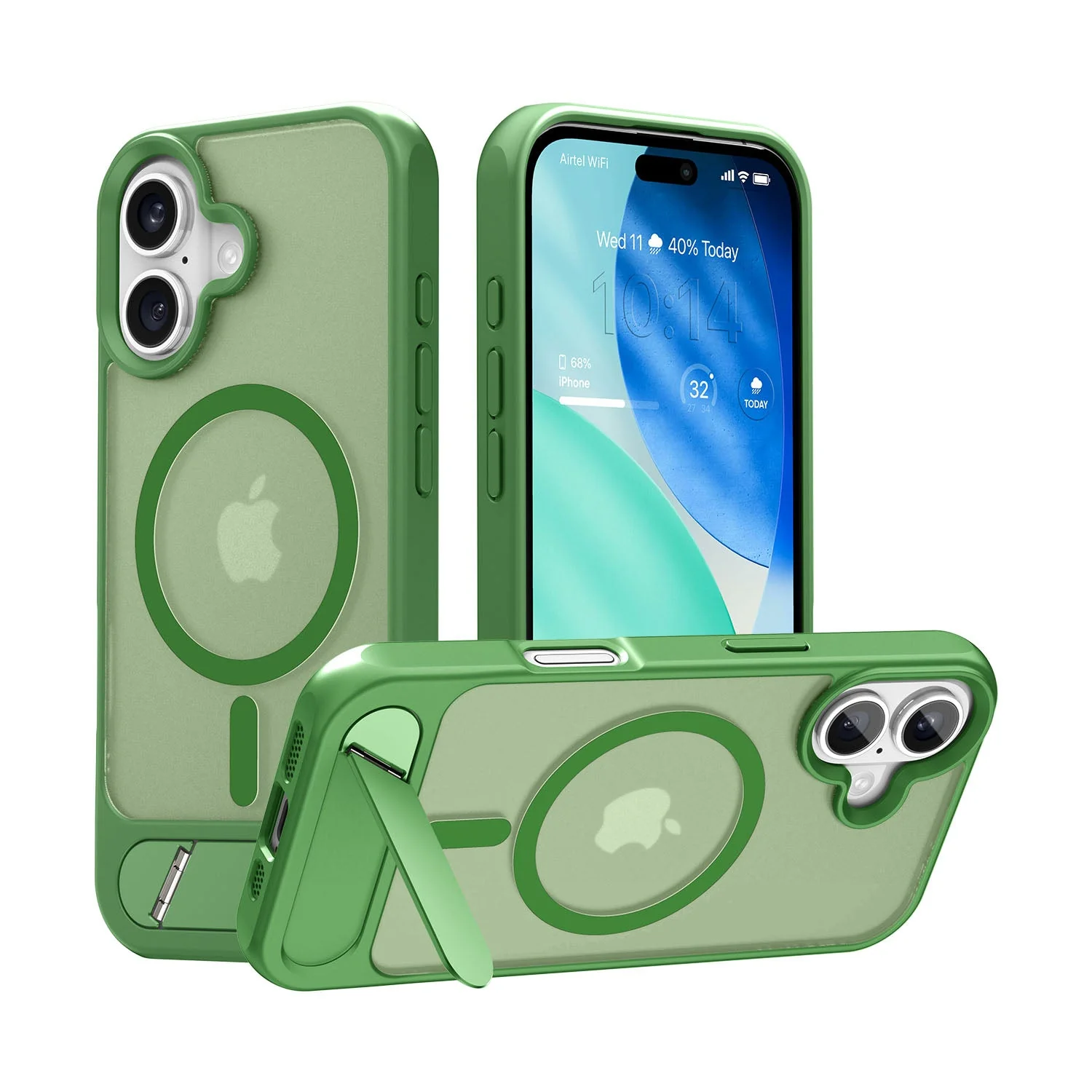 Vaku Luxos ® Apple iPhone 17 Zennix Magpro Scratch Resistant Camera Screen Protector Case with Stand Holder Shockproof Protective Back cover - Image 3