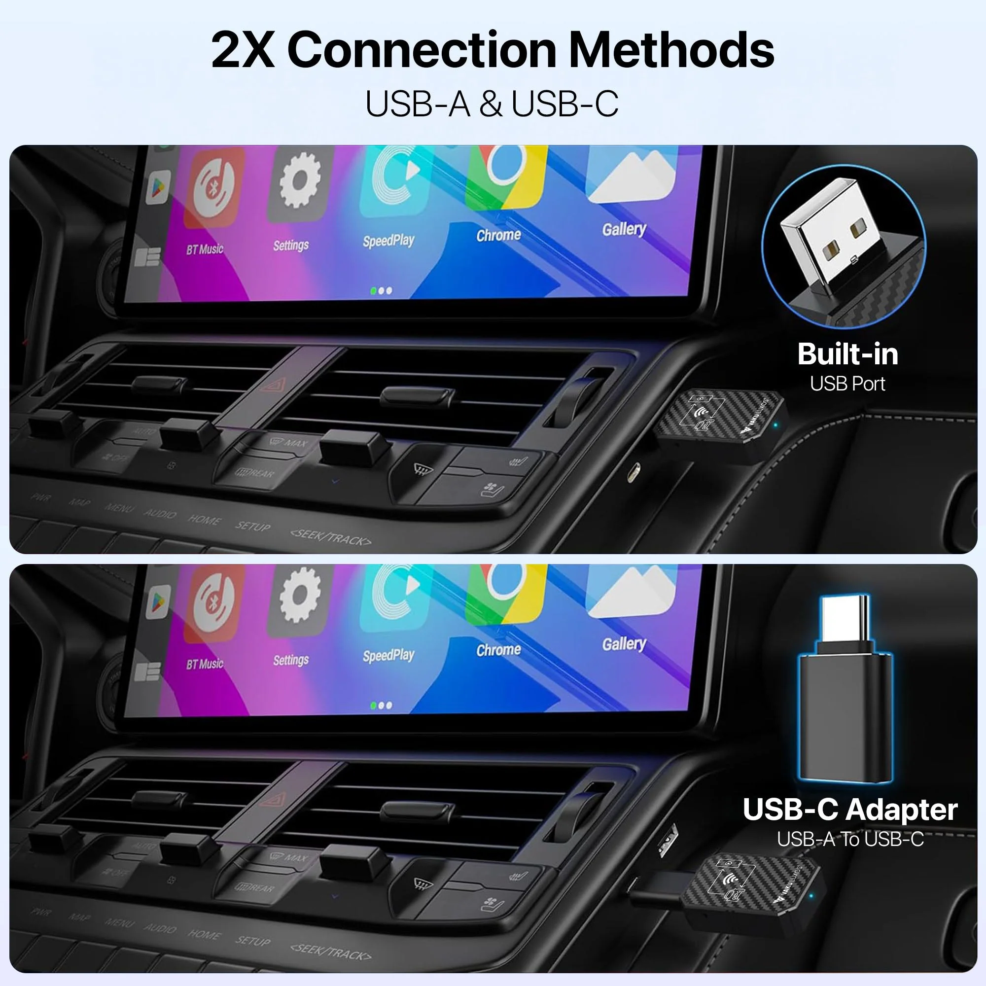 Vaku Luxos® AUTOELITE Wireless CarPlay 7" HD Portable Car Stereo Touchscreen with Wireless Android Auto, Backup Camera, Bluetooth, GPS Navigation, Voice Control, Car Audio Receiver & Music - Image 4