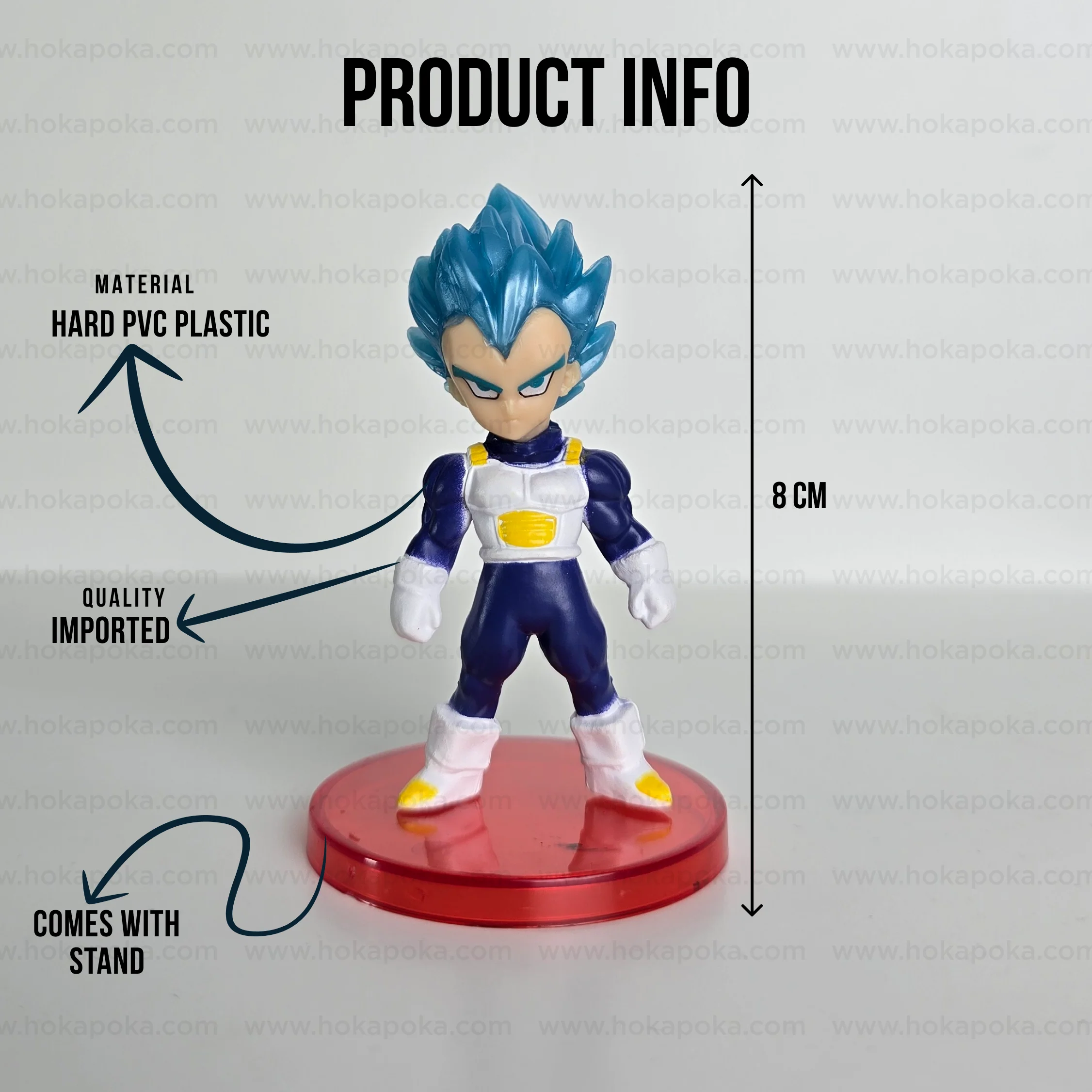Vegeta Super Saiyajin Deus Blue 7cm – Dragon Ball Z Mini PVC Figure - Image 5