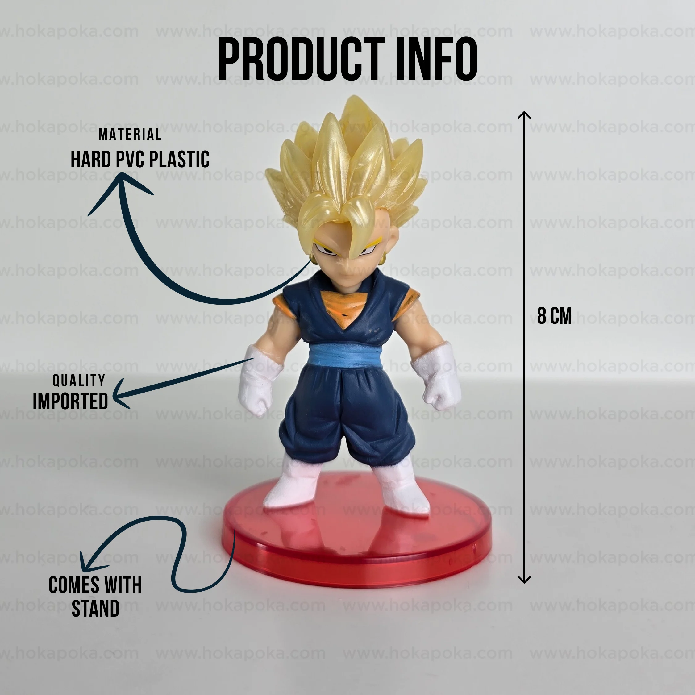 Vegito Super Saiyan Mini PVC Figure โ Dragon Ball Z Collectible (7cm) - Image 5
