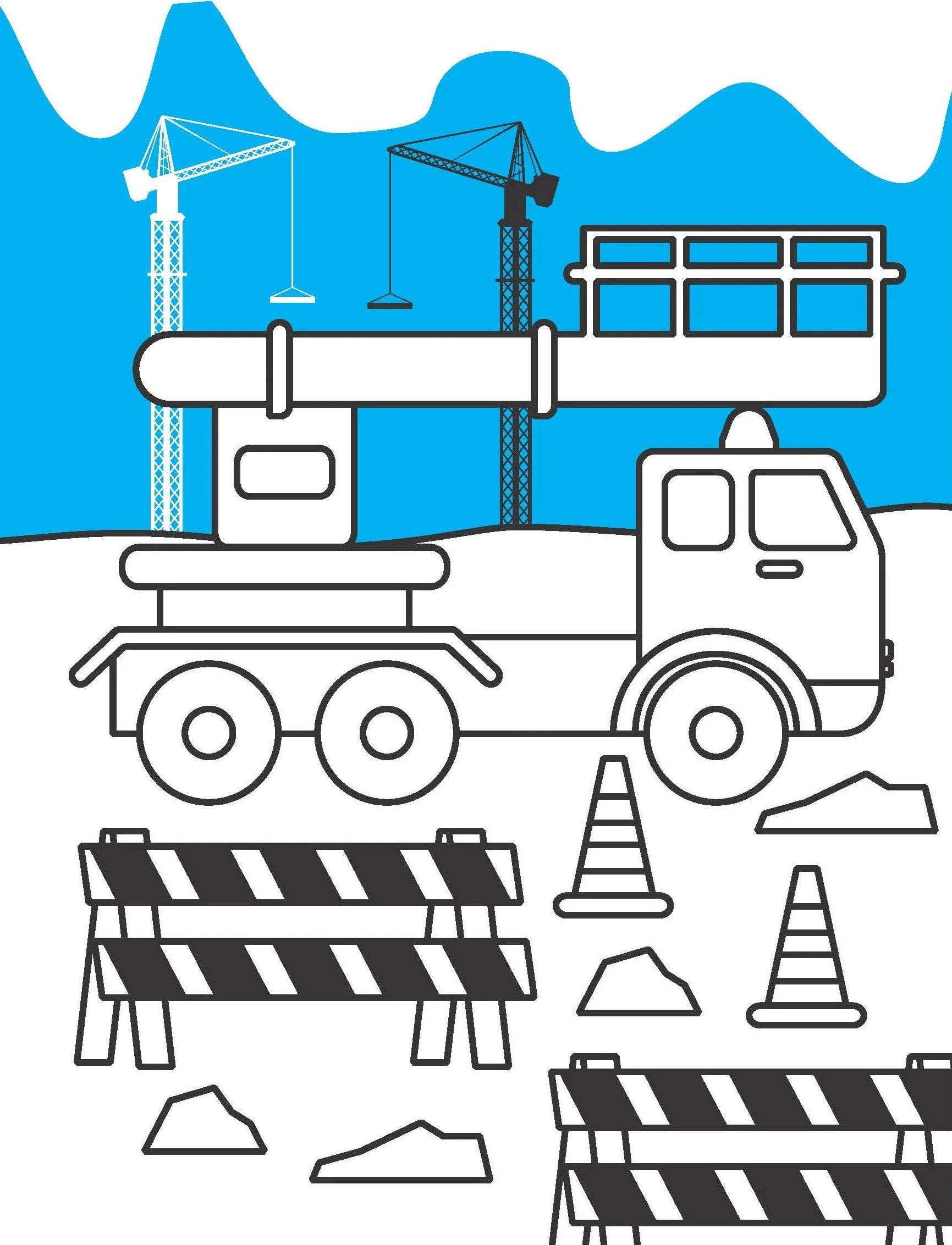 Vehicles Neon Colouring World Book for Kids Age 4 - 7 years with Neon Pens - Image 7