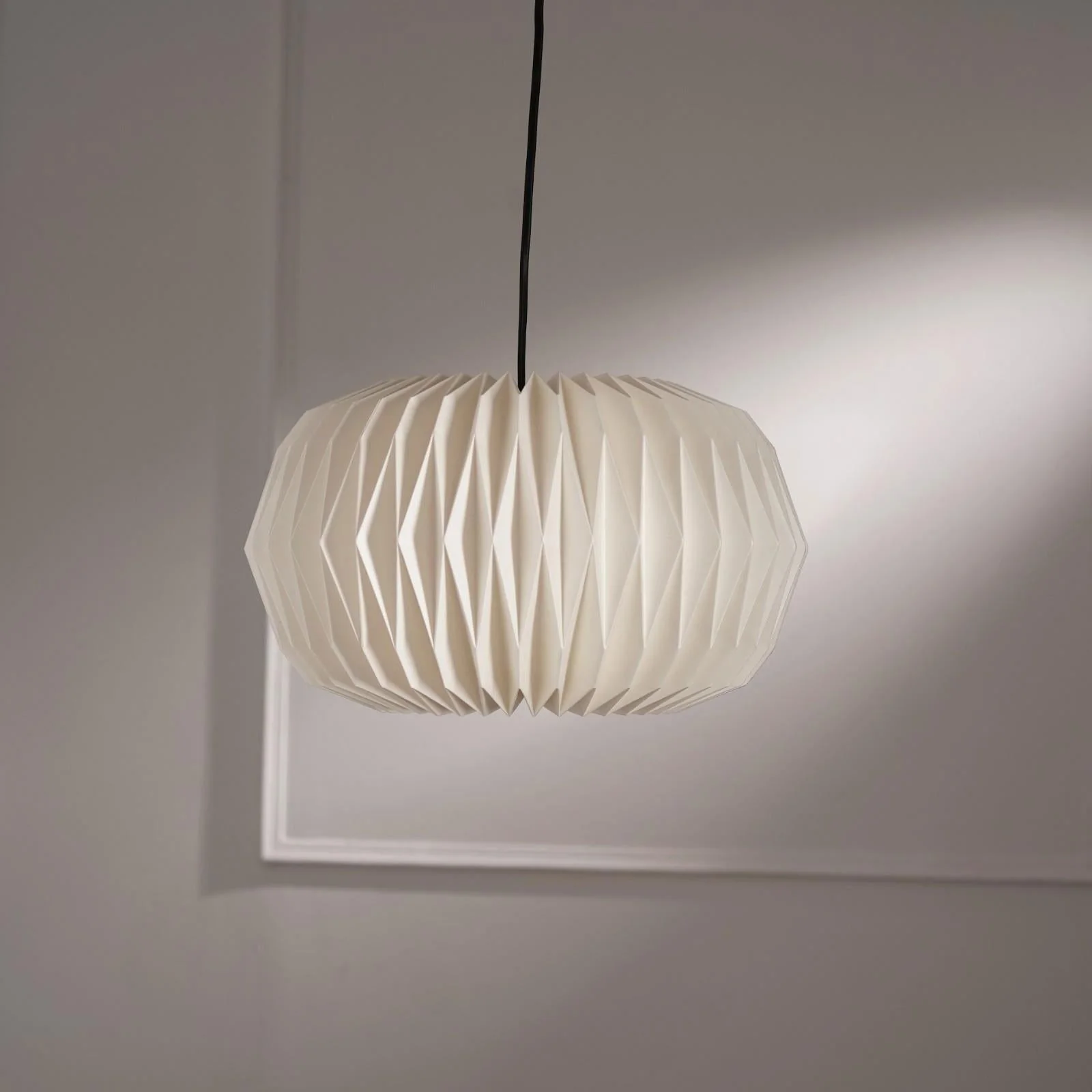 Velocity Origami Pendant Lamp - Paper Origami Pendant Light, Handpleating, Origami Lampshade, Scandinavian Lamp