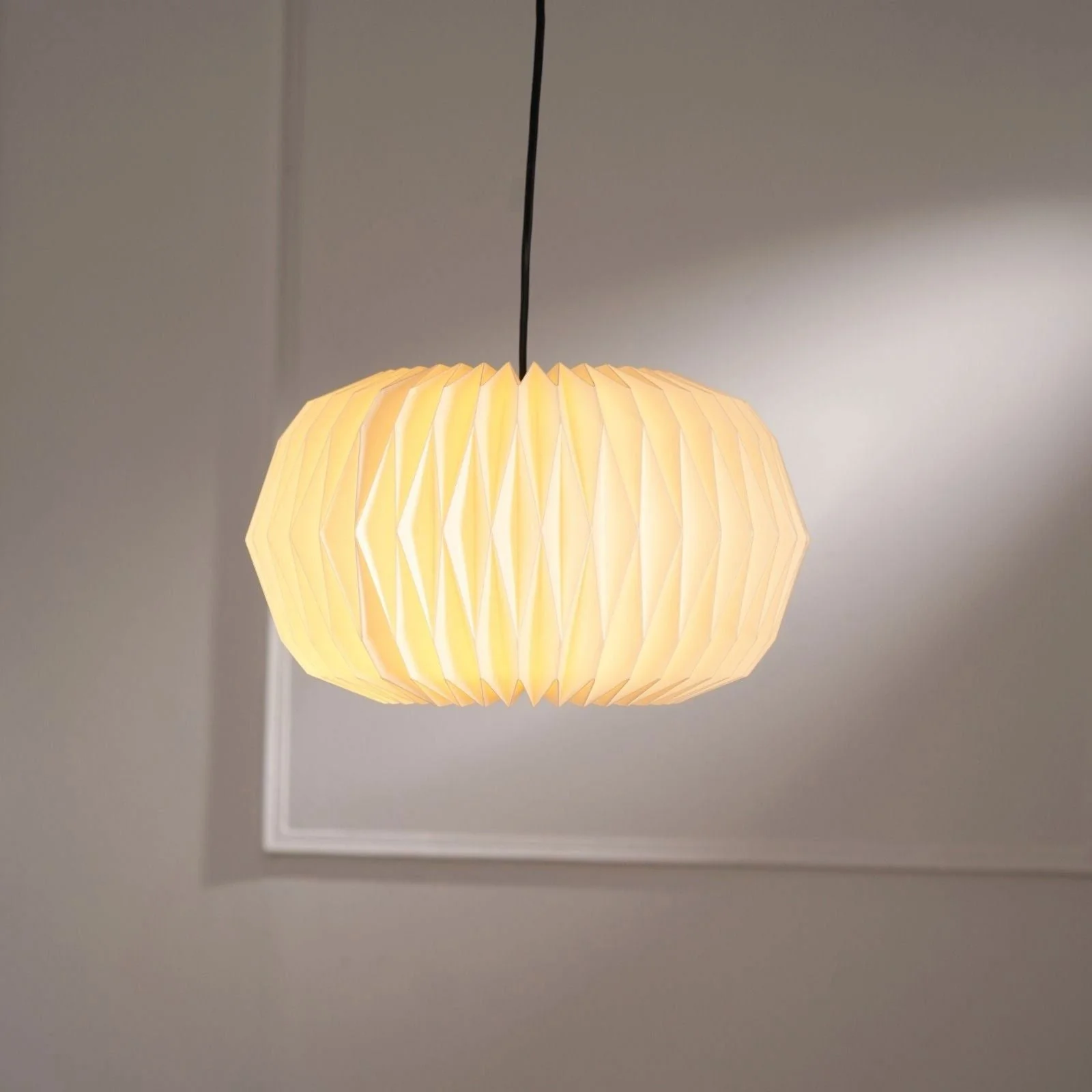 Velocity Origami Pendant Lamp - Paper Origami Pendant Light, Handpleating, Origami Lampshade, Scandinavian Lamp - Image 2