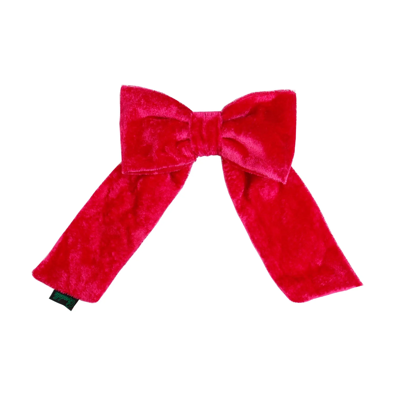 Velvet Hair Bow Accessory - Long Tail Style, Small - Image 3