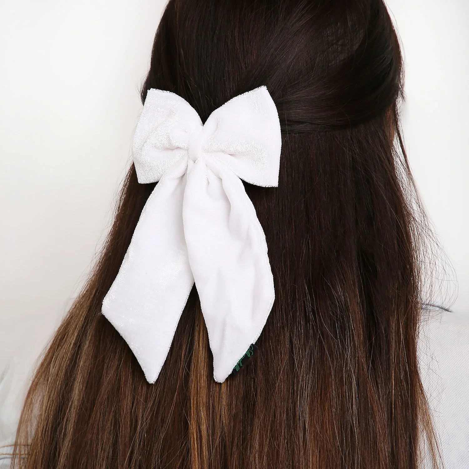 Velvet Hair Bow Accessory - Long Tail Style, Small - Image 32