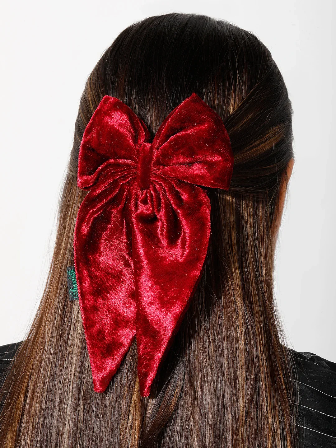 Velvet Long Tail Bow Hairpin: Anti-Breakage Hairclip - Image 21
