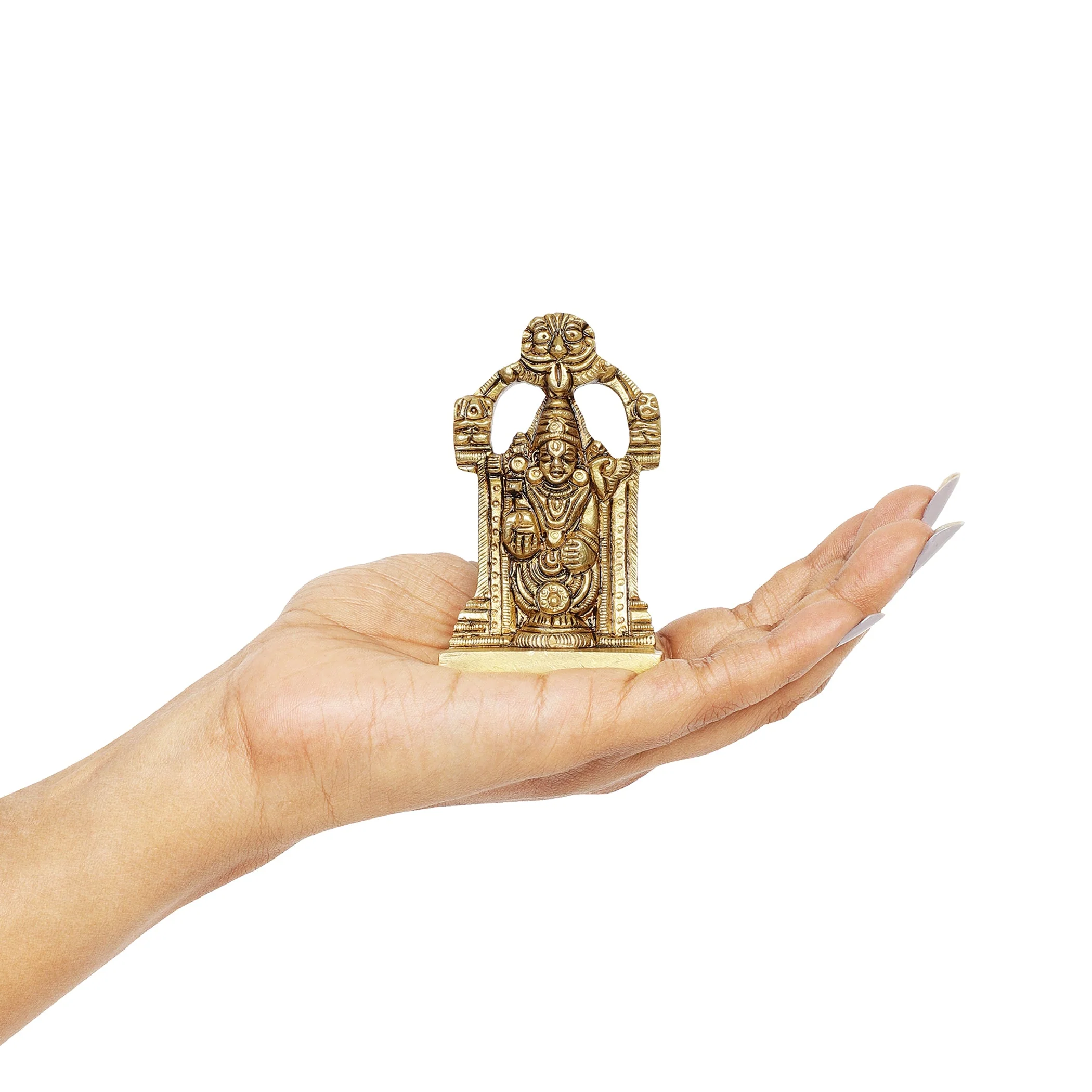 Venkateshwara Balaji Idol | 100% Pure Brass | Antique Finish - Image 5