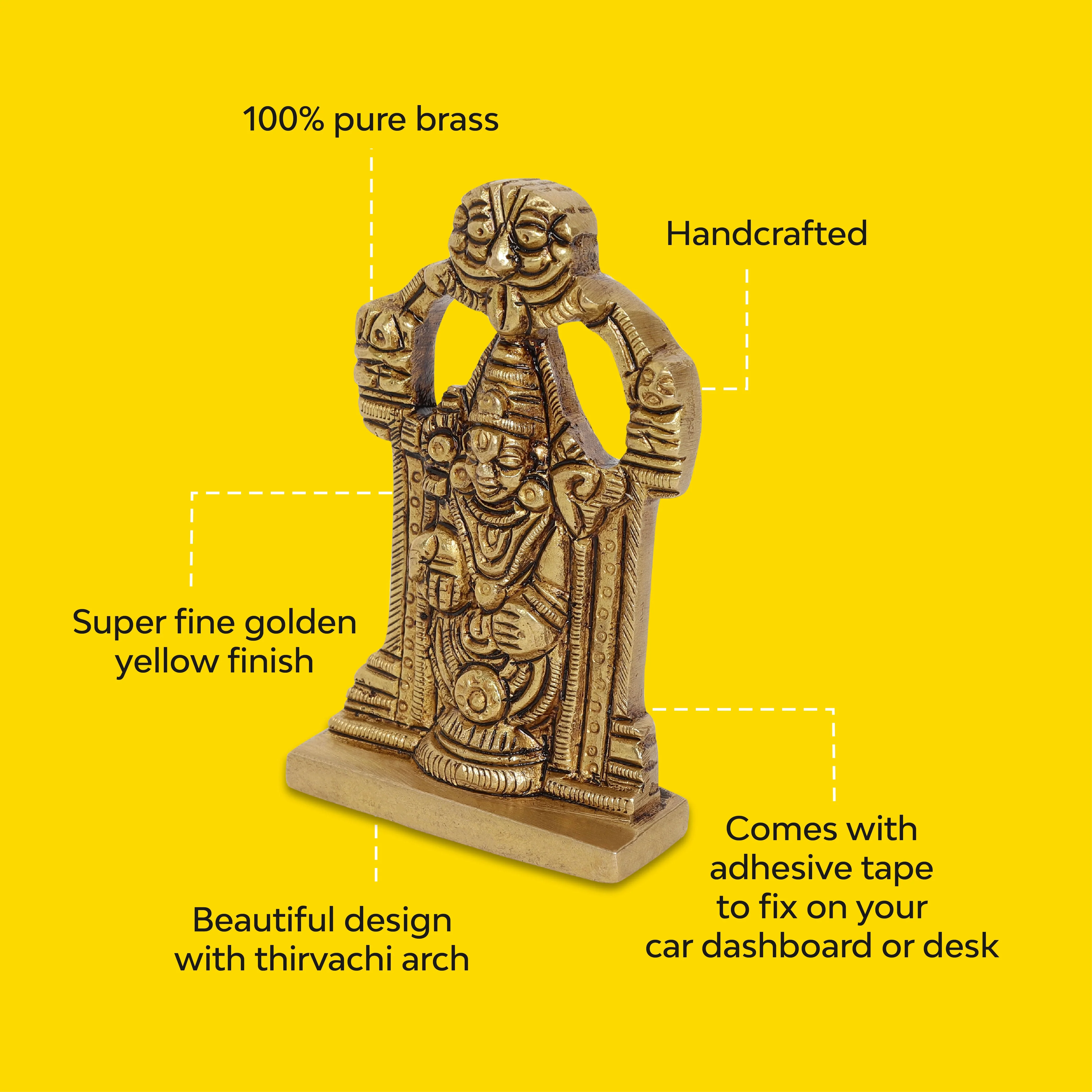 Venkateshwara Balaji Idol | 100% Pure Brass | Antique Finish - Image 7