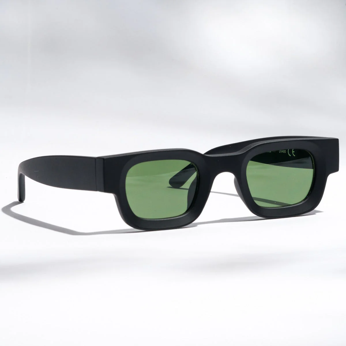 Vintage V1 Black Green Square Sunglasses - Image 10