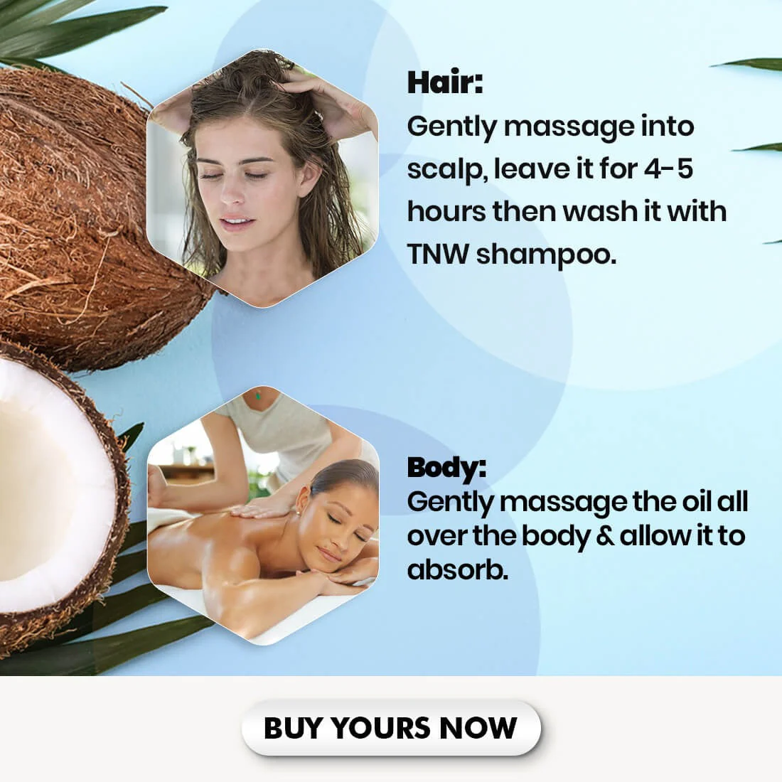 Virgin Coconut Oil - Cold Pressed Oil For Skin & Hair (Pure & Natural). - Image 3