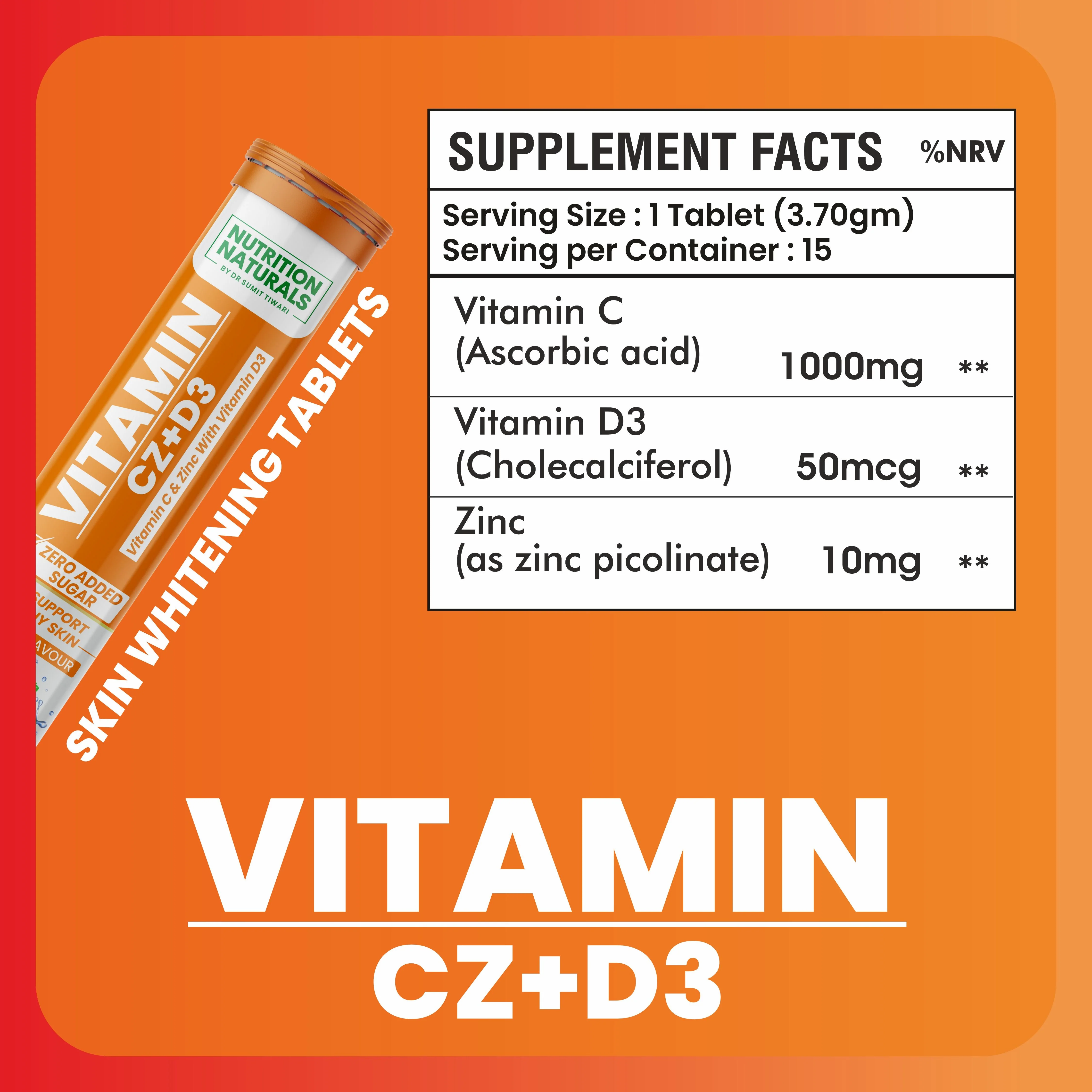 Vitamin CZ + D3 (Vitamin C, Zinc, Vitamin D3) - 1000 mg - Image 7
