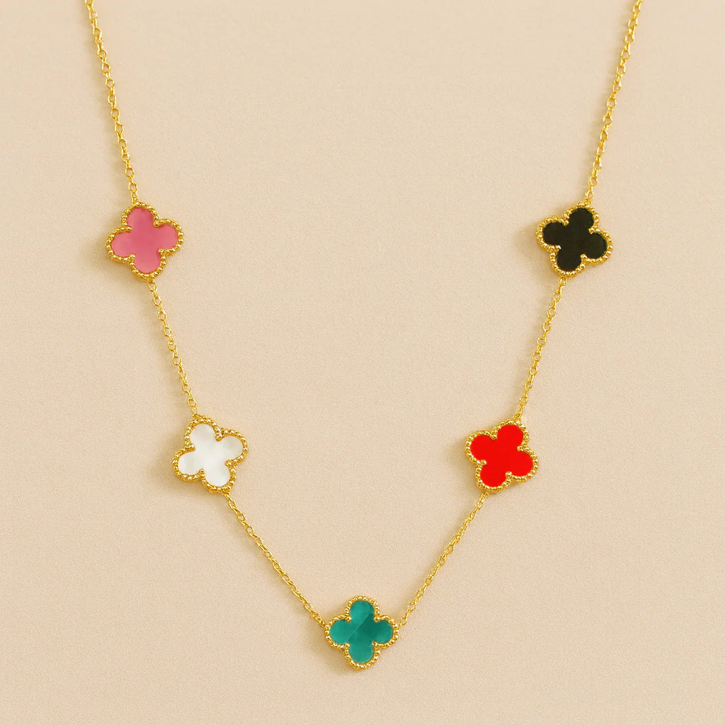 Vivid Clover Anti Tarnish Necklace - Image 3