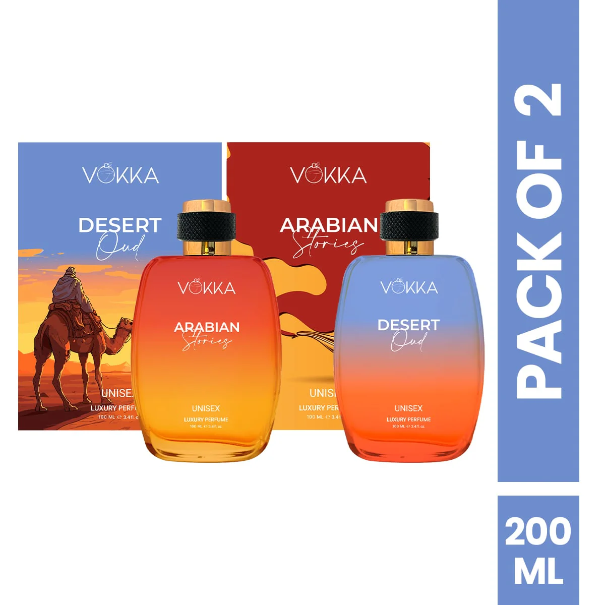 Vokka Desert Oud & Arabian Stories 200 ml | Pack of 2 x 100ml Each - Image 2