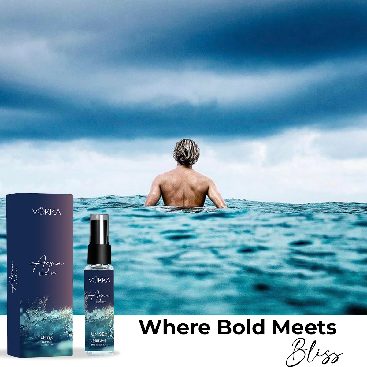Vokka Pocket Perfume Aqua 8ml | Unisex Luxury Long Lasting Perfume for Men & Women | Aquatic Scent Eau De Parfum| EDP Fragrance for Gift | Travel & Skin Friendly | Notes: Aqua Woody Musky - Image 9