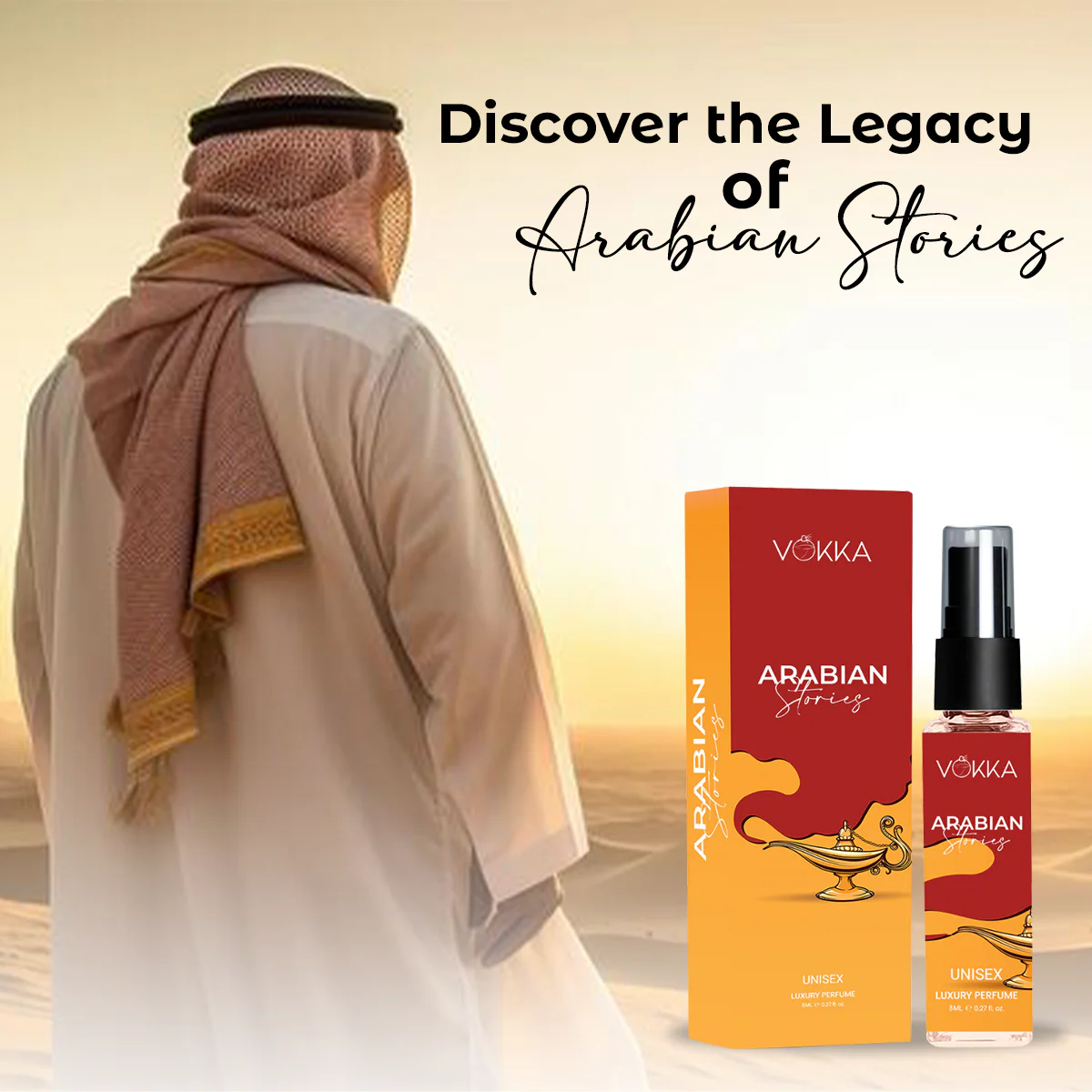 Vokka Pocket Perfume Arabian Stories 8ml | Unisex Luxury Long Lasting Arabian Perfume For Men & Women | Arabic Fruity Scent Eau De Parfum | EDP Fragrance for Gift | Notes: Fruity Musky - Image 5