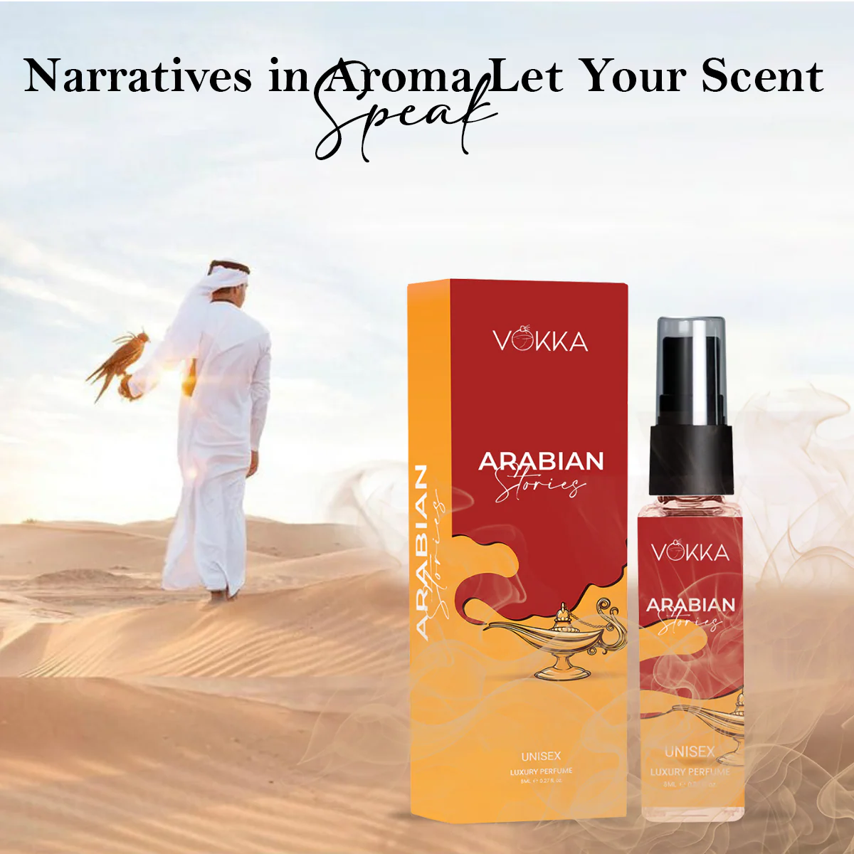 Vokka Pocket Perfume Arabian Stories 8ml | Unisex Luxury Long Lasting Arabian Perfume For Men & Women | Arabic Fruity Scent Eau De Parfum | EDP Fragrance for Gift | Notes: Fruity Musky - Image 7