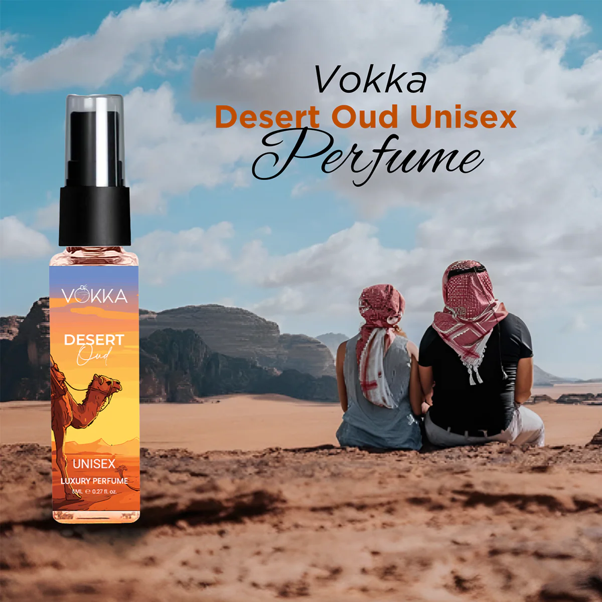 Vokka Pocket Perfume Desert Oud 8ml | Unisex Luxury Long Lasting Arabian Perfume For Men And Women | Arabic Woody Scent Eau De Parfum | EDP Fragrance for Gift | Notes: Spicy Agarwood Ambery - Image 3