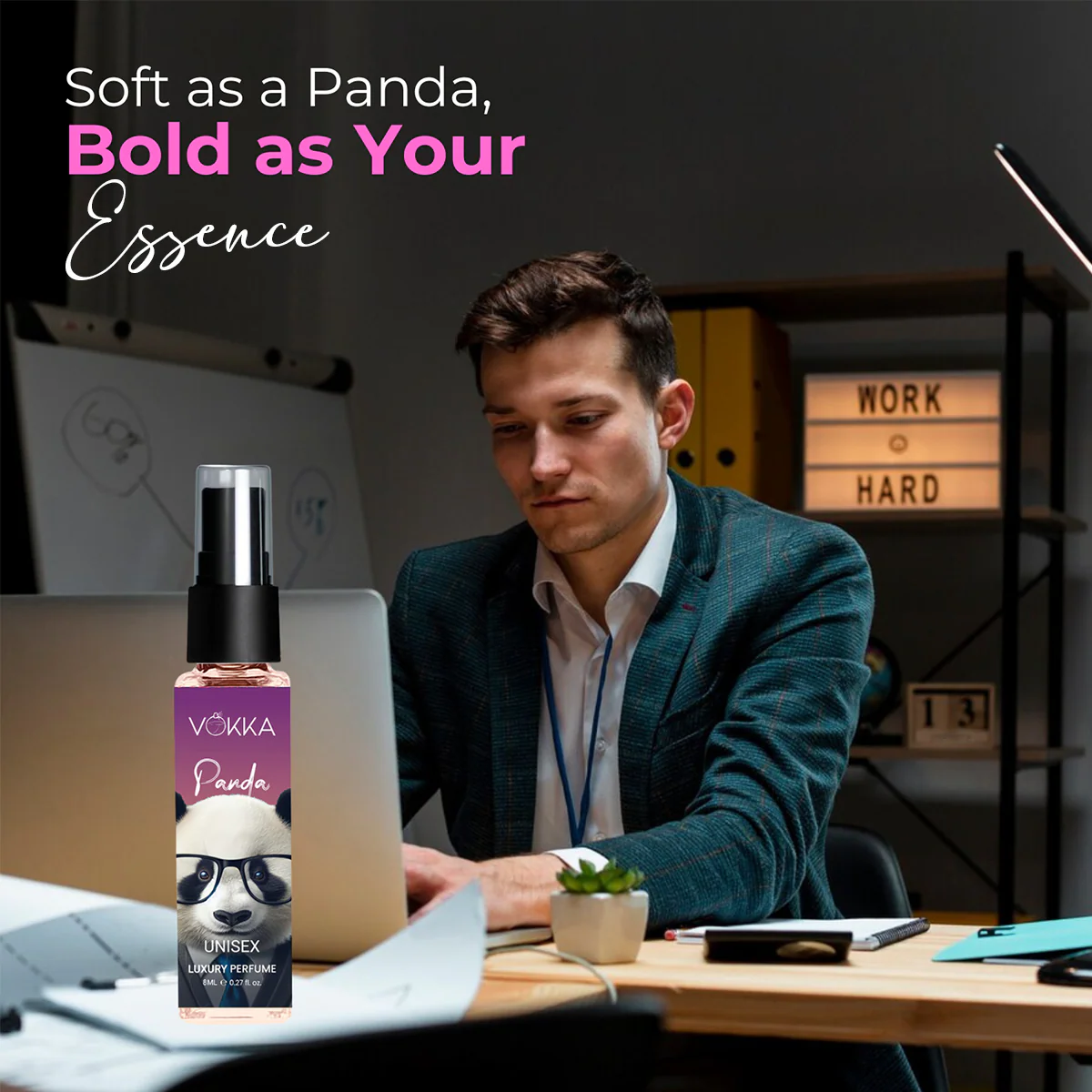 Vokka Pocket Perfume Panda 8ml | Unisex Luxury Long Lasting Ambery Perfume For Men & Women | Sweet Amber Scent Eau De Parfum | EDP Fragrance for Gift | Notes: Saffron Amber Leathery - Image 6