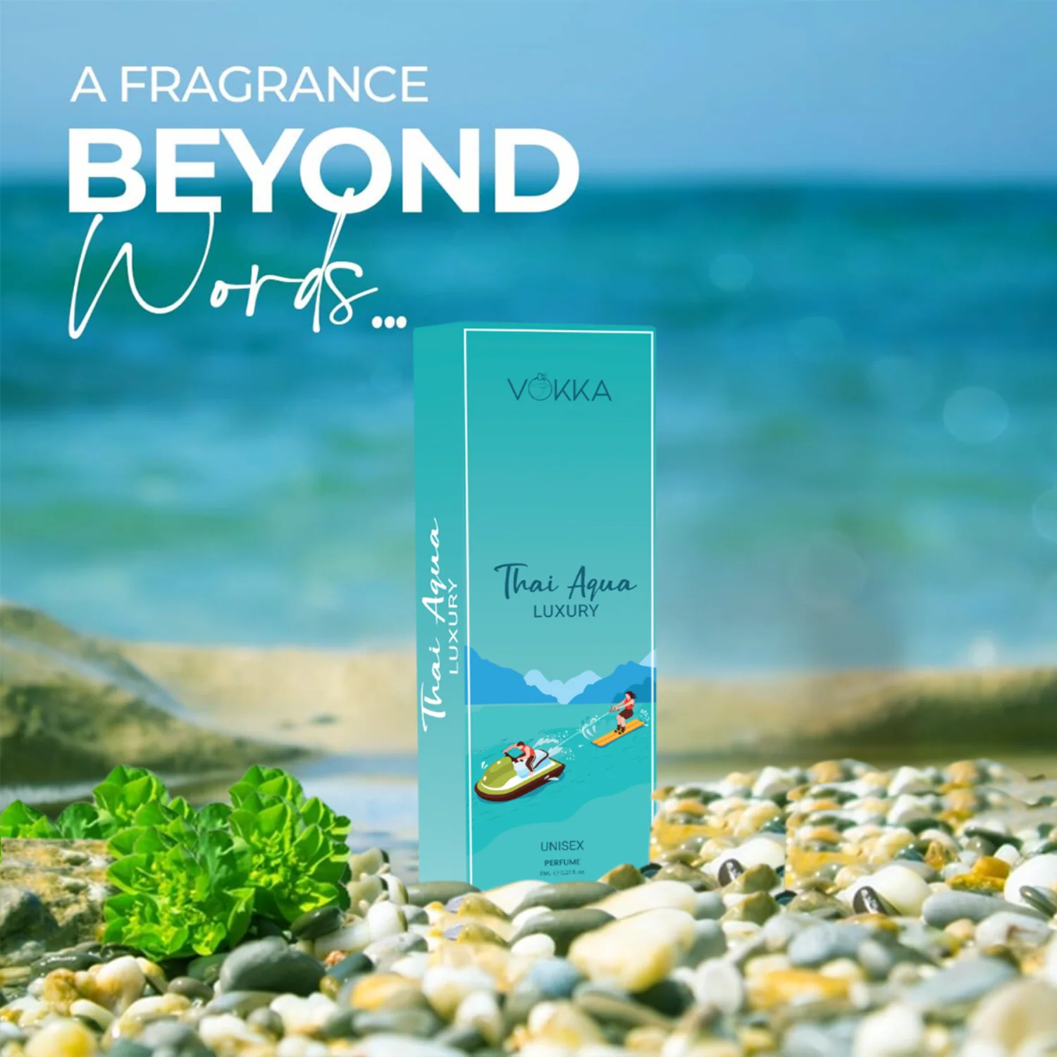 Vokka Pocket Perfume Thai Aqua 8ml | Unisex Luxury Long Lasting Perfume For Men & Women | Fresh Scent Eau De Parfum | EDP Fragrance for Gift | Travel & Skin Friendly | Notes: Aqua Sandalwood Patchouli - Image 5