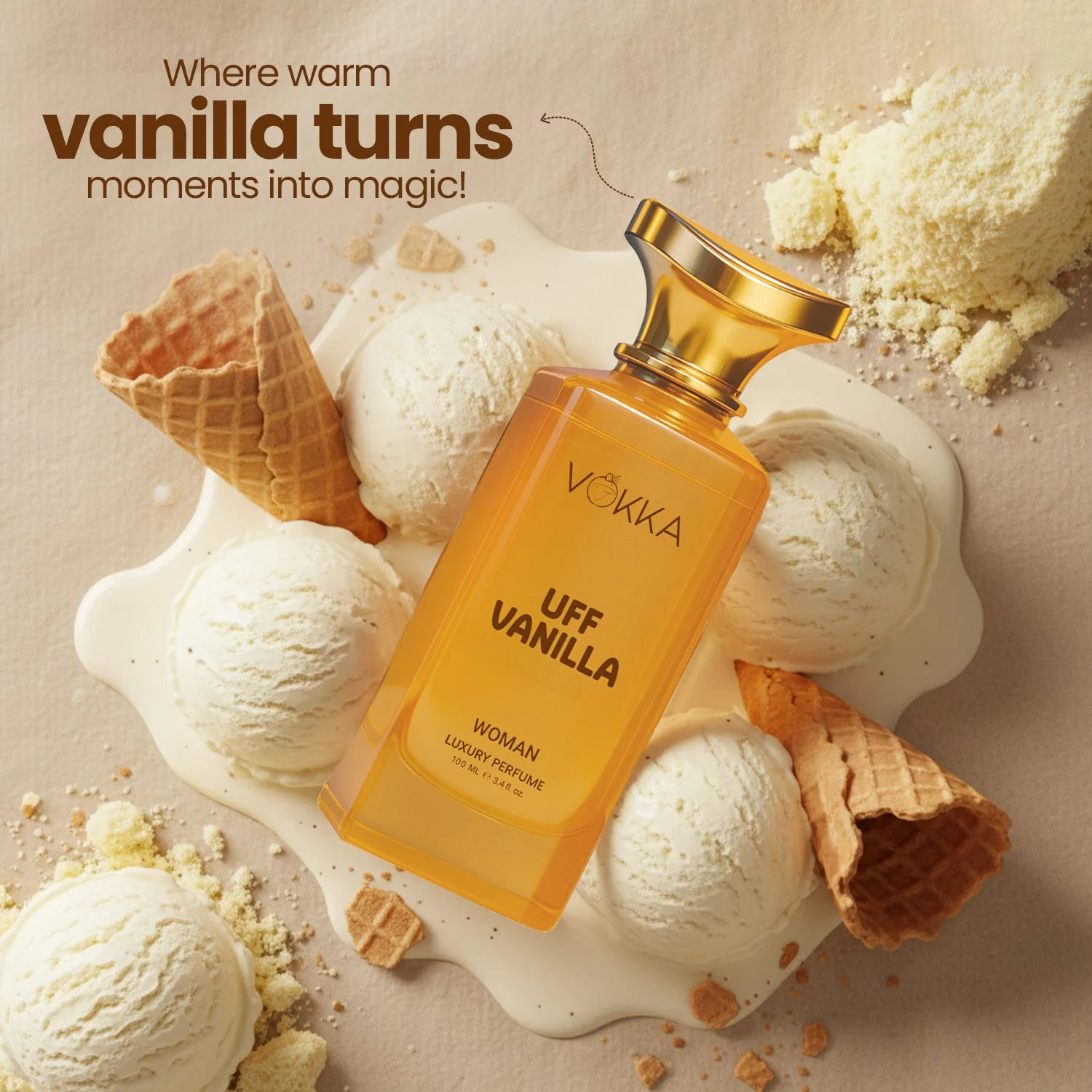 Vokka Uff Vanilla For Woman 100ml Perfume - Image 3
